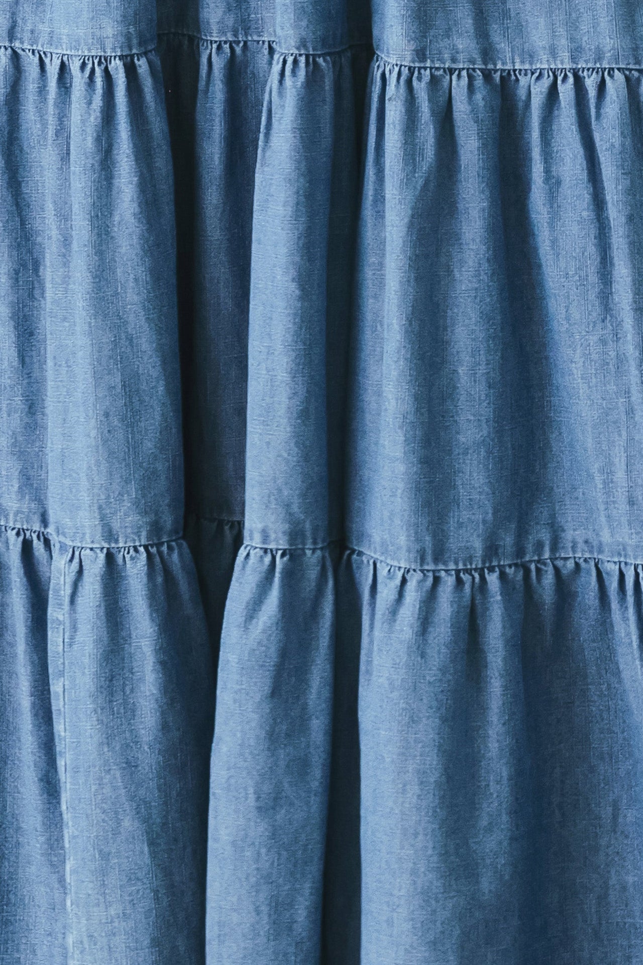OCEAN SKY DENIM MIDI DRESS