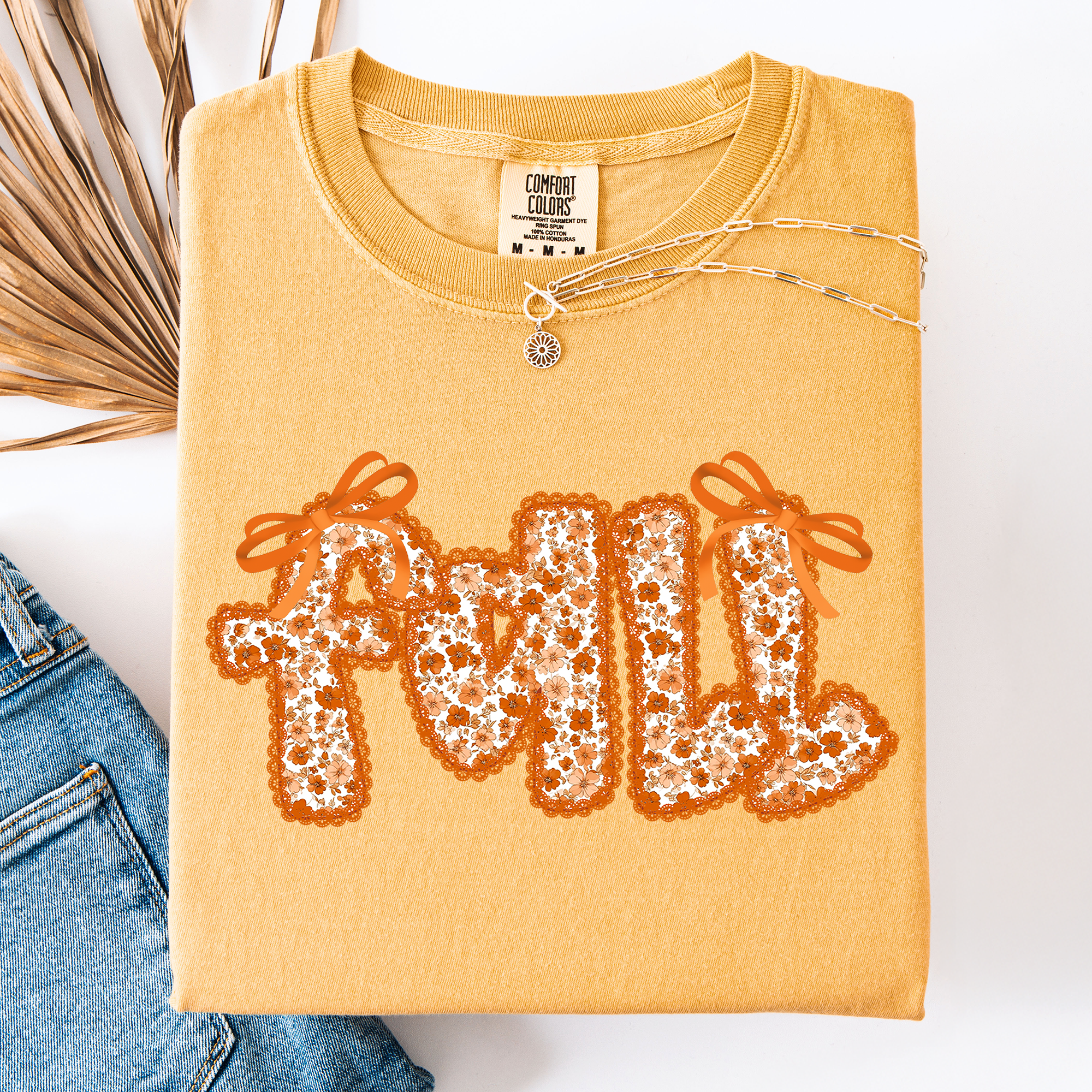 Fall Beautiful Bows Ribbons Colorful Autumn Coquette Vintage Retro Comfort Colors Tee