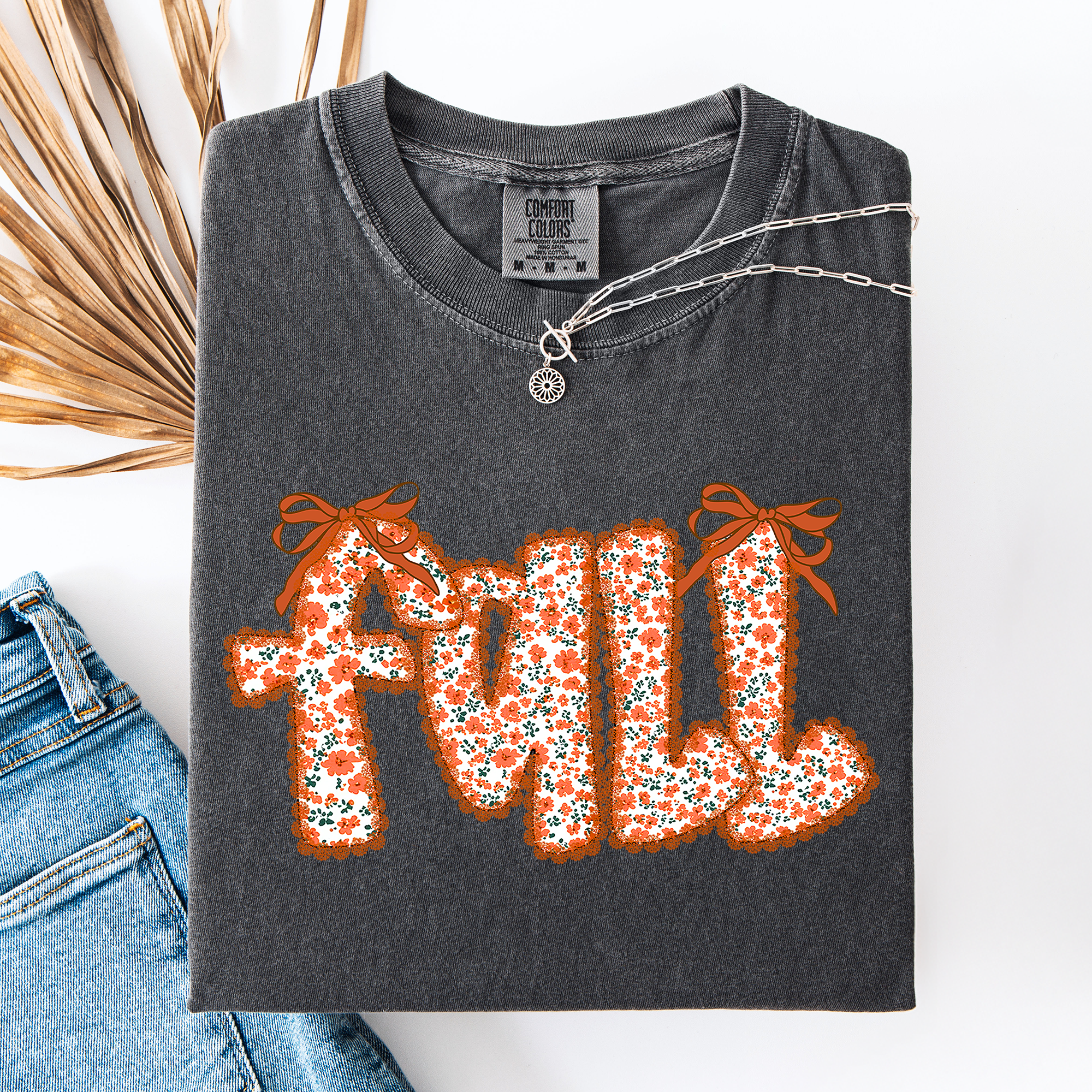Fall Beautiful Ribbons Colorful Autumn Coquette Comfort Colors Tee