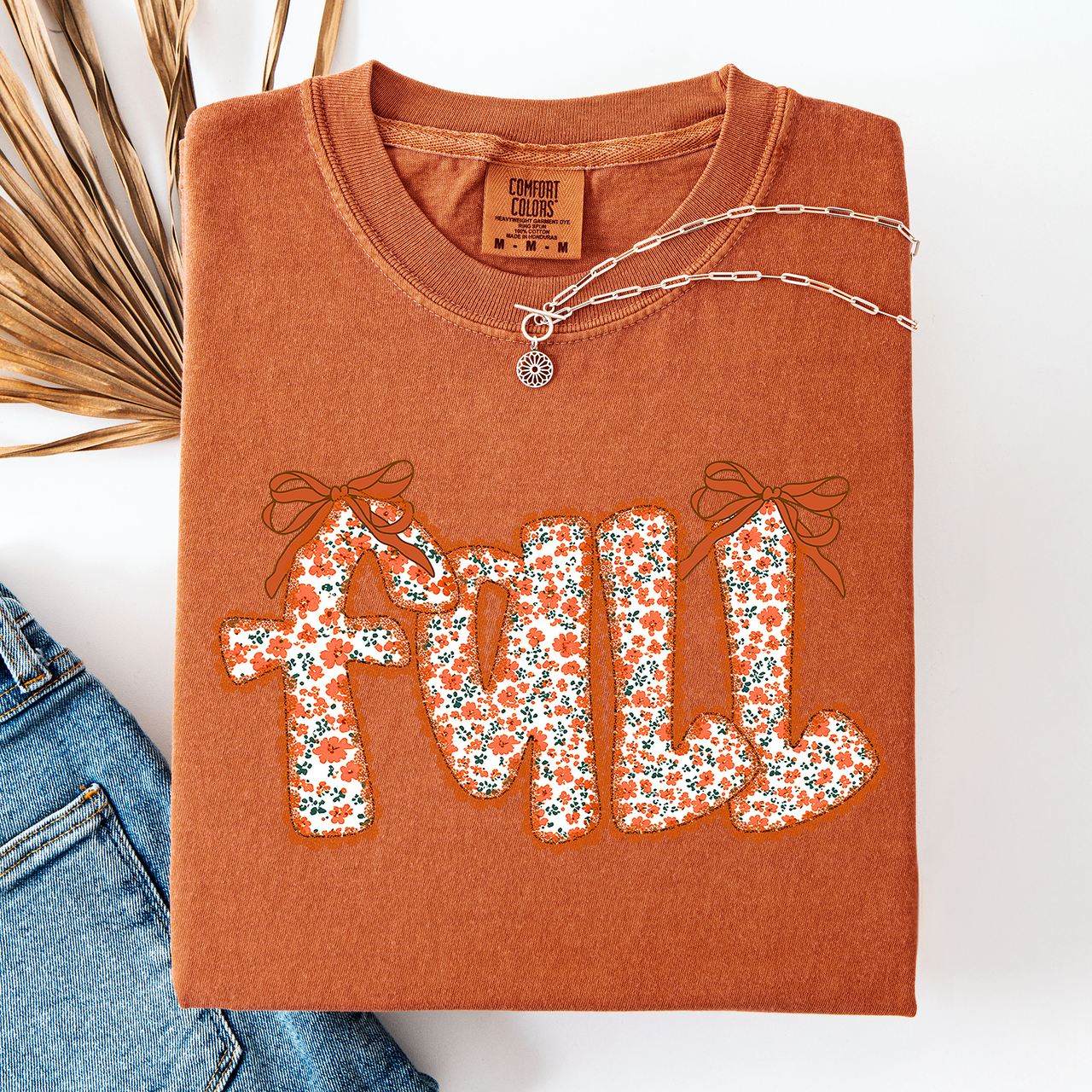Fall Beautiful Ribbons Colorful Autumn Coquette Comfort Colors Tee
