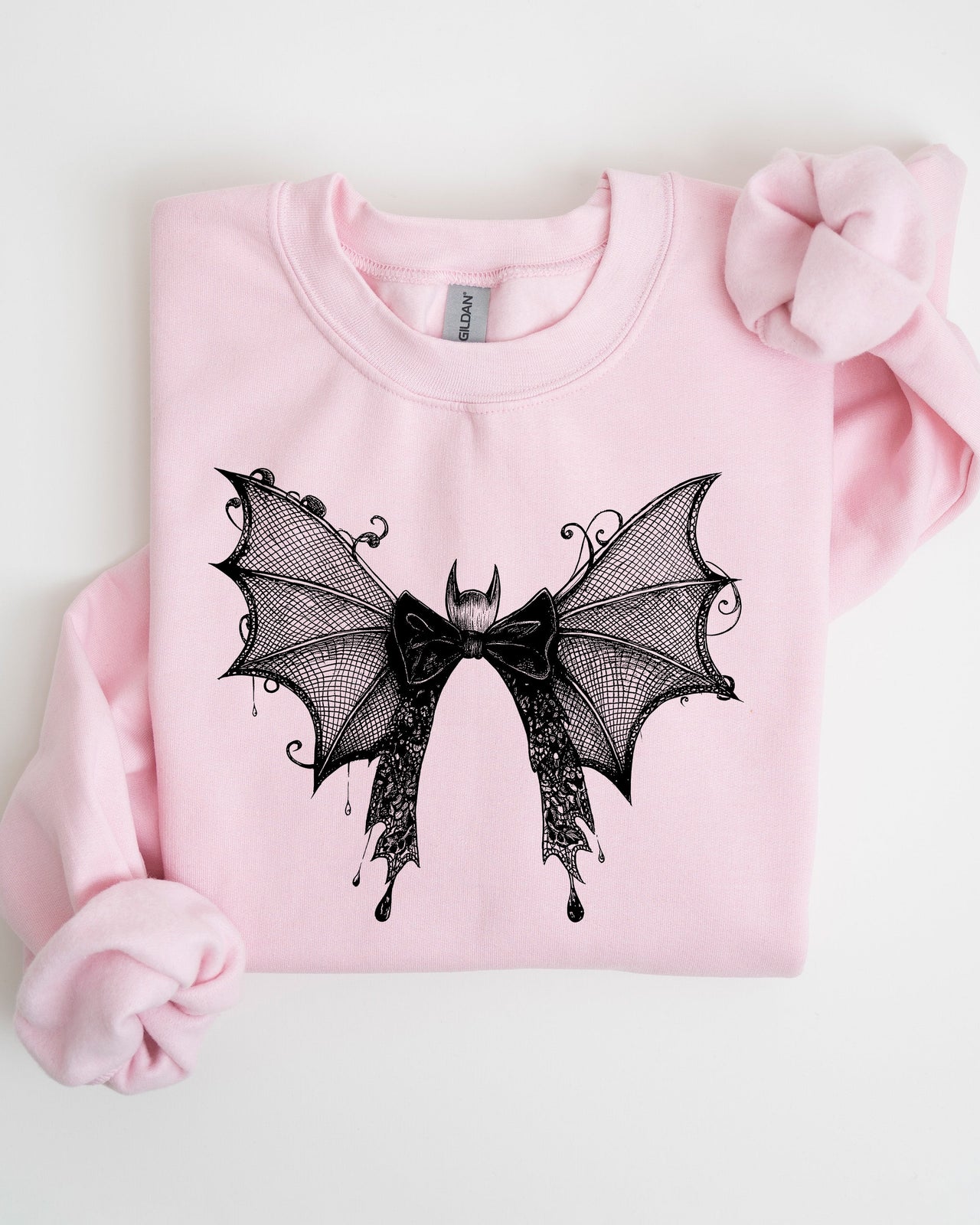 Halloween Bat Lace Gothic Spooky Witch Motif Fashion Statement For Midnight Lovers Sweatshirt