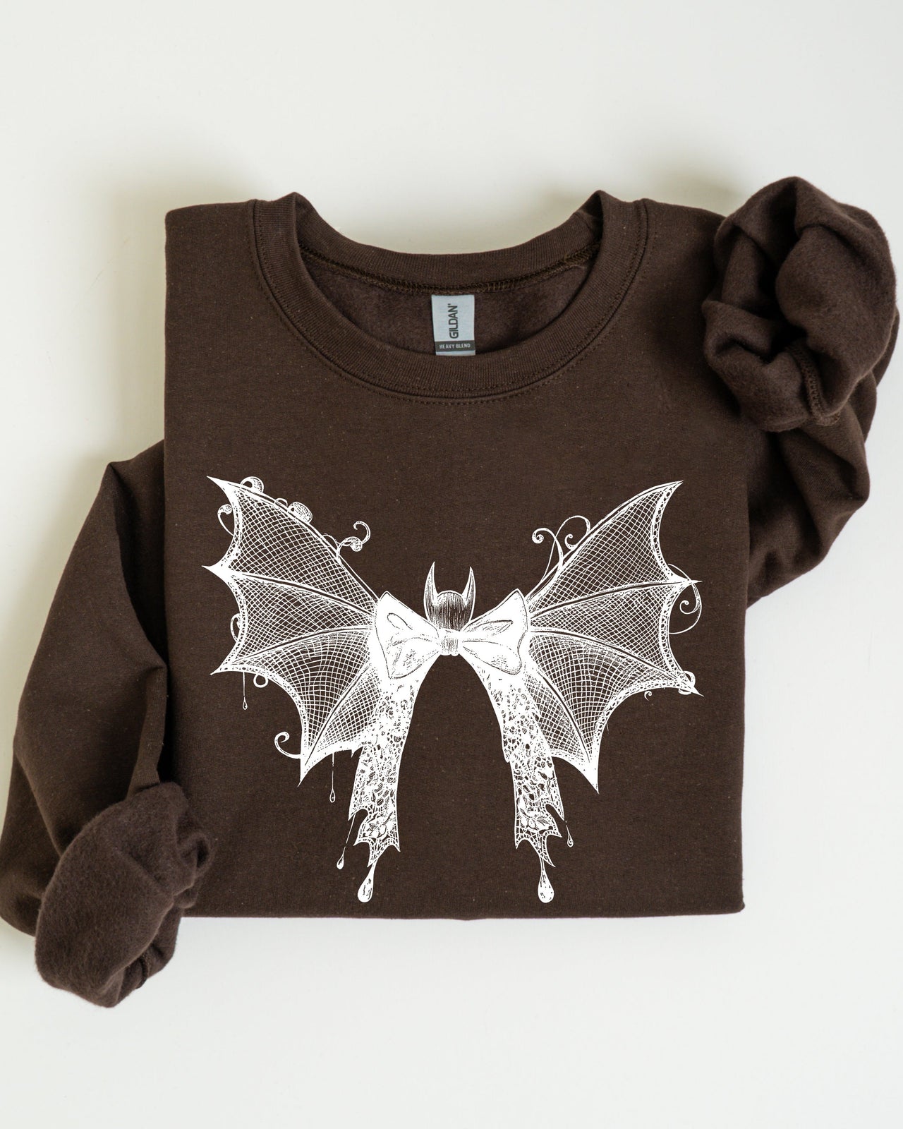 Halloween Bat Lace Gothic Spooky Witch Motif Fashion Statement For Midnight Lovers Sweatshirt