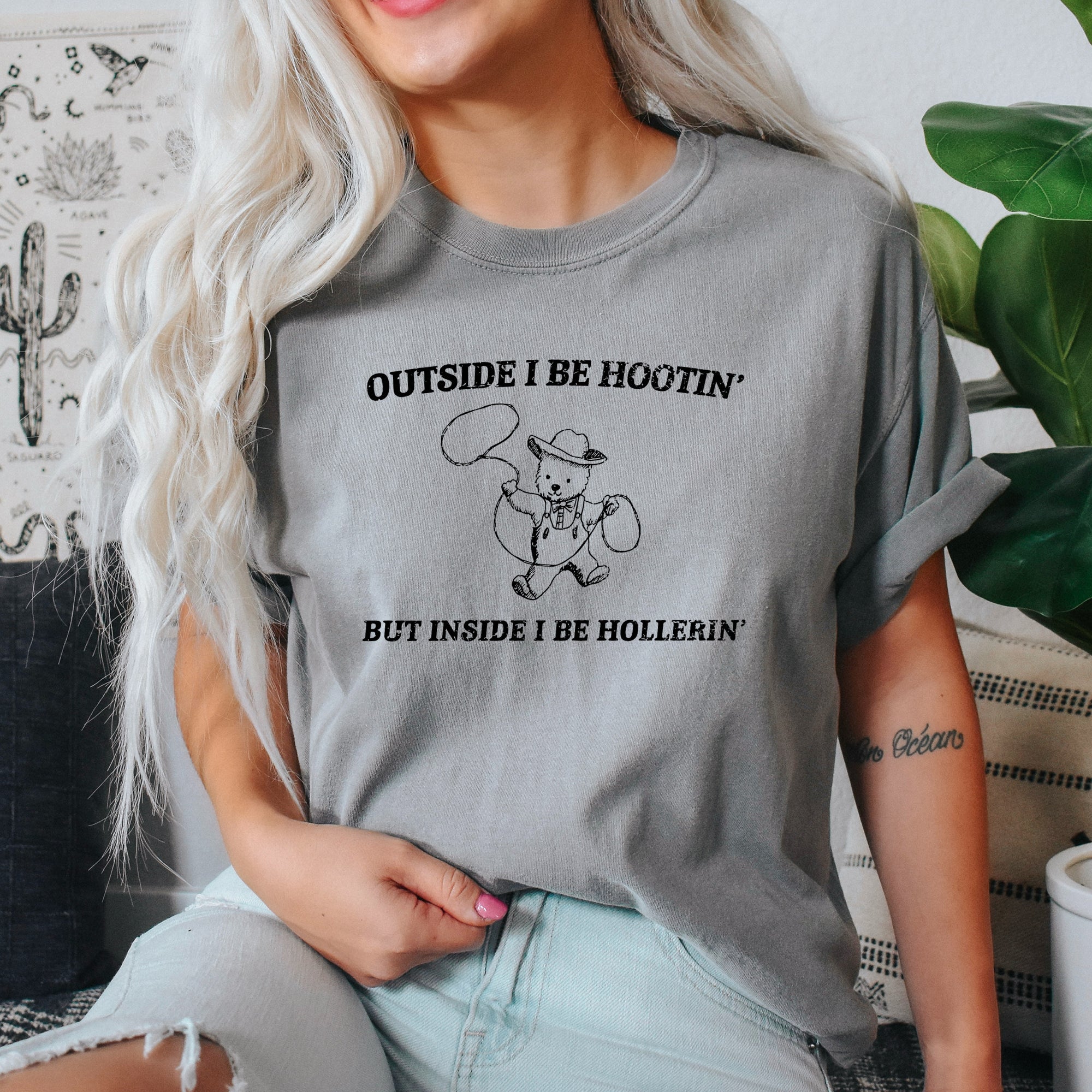 Hootin Hollerin Bear Meme That Cracks Up The Crew For A Classic Comfort Colors Tee