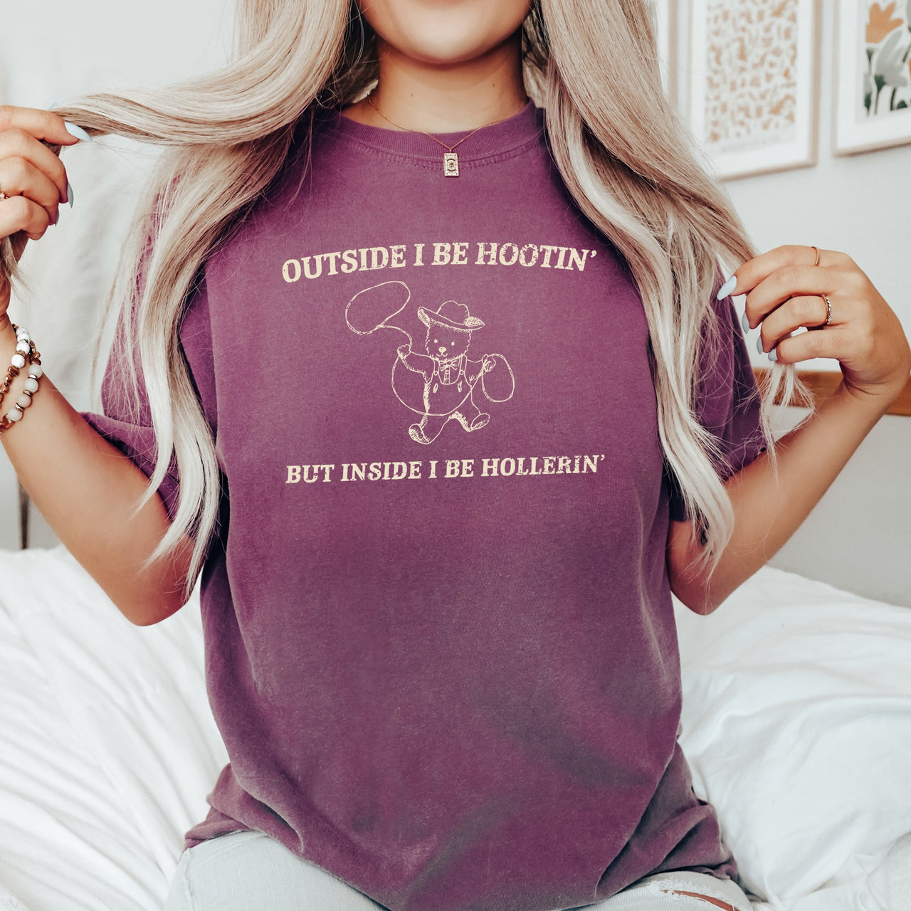 Hootin Hollerin Bear Meme That Cracks Up The Crew For A Classic Comfort Colors Tee