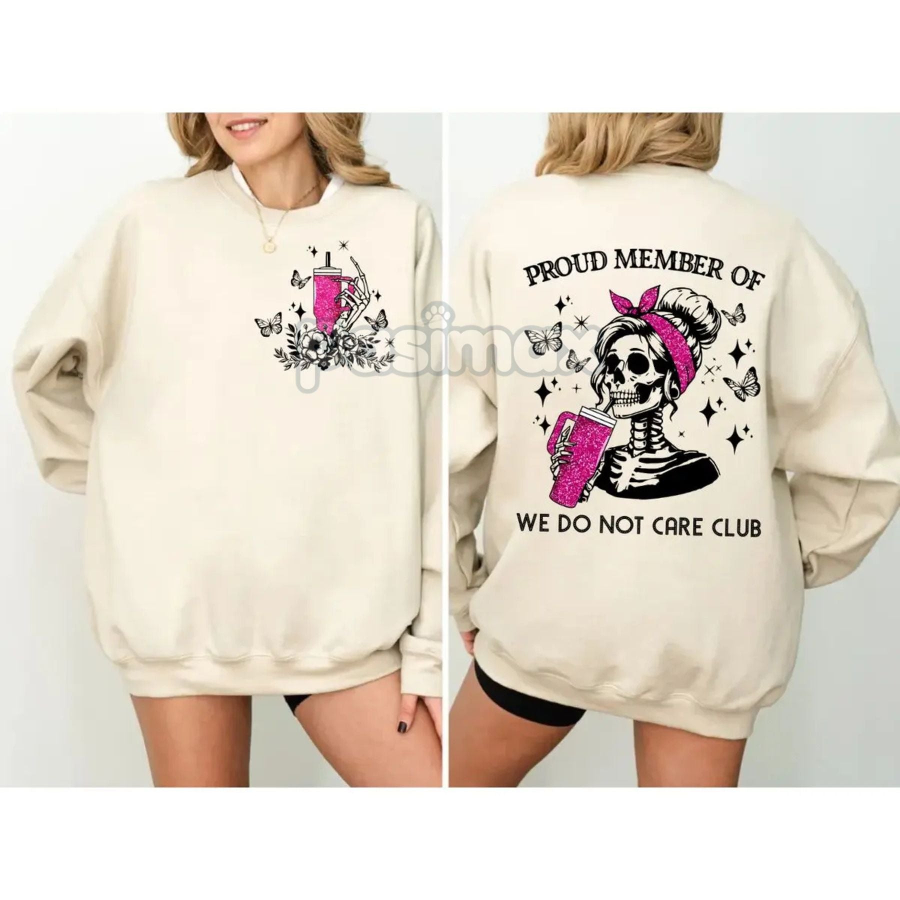 Humorous "We Don't Care Club" Unisex Sweatshirt – Ironic Sarcastic Statement Top