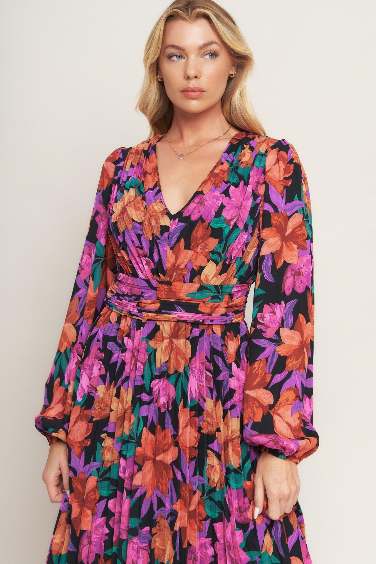 OUR BEAUTIFUL LOVE WOVEN MIDI DRESS