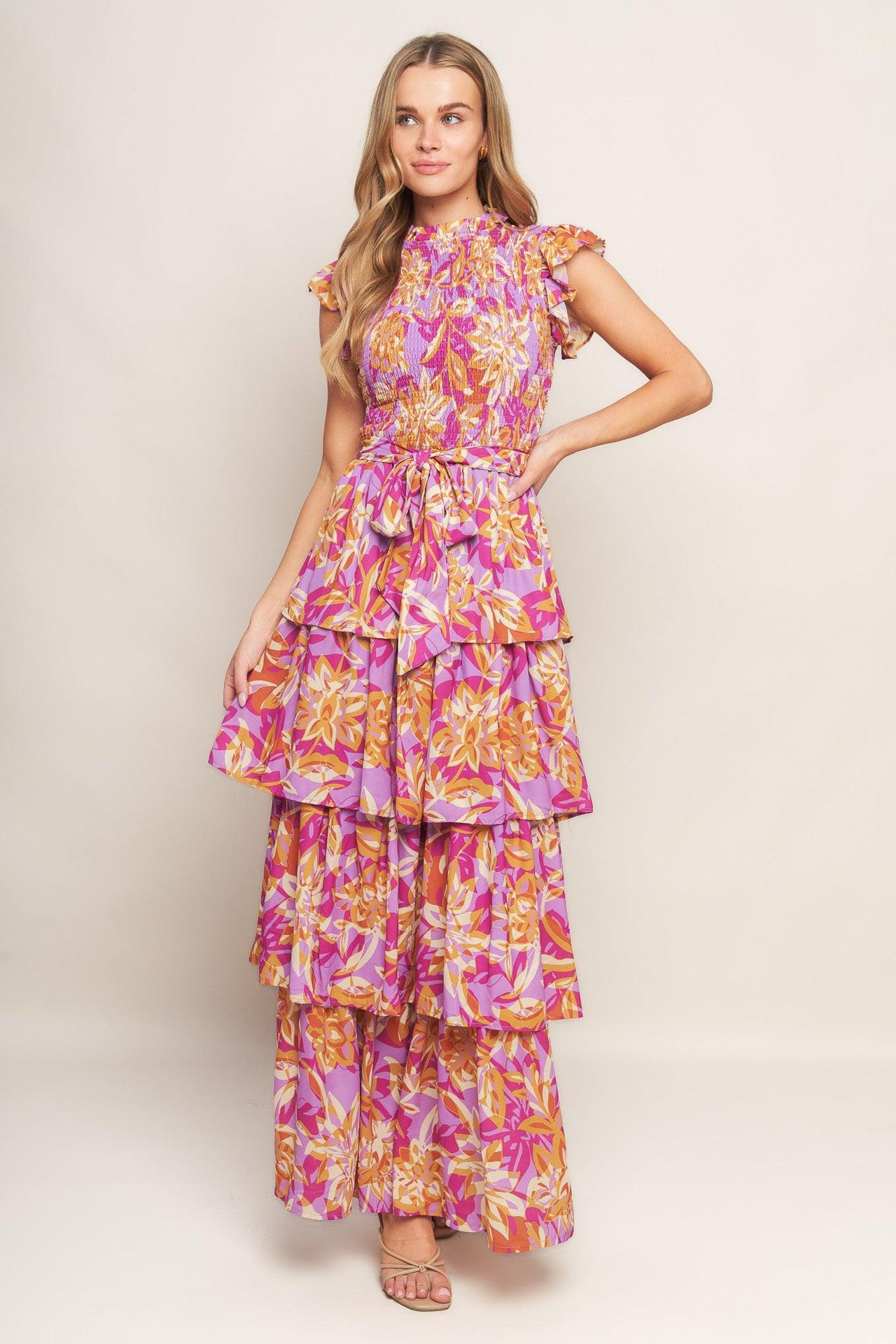 GETTING STARTED WOVEN MIDI DRESS