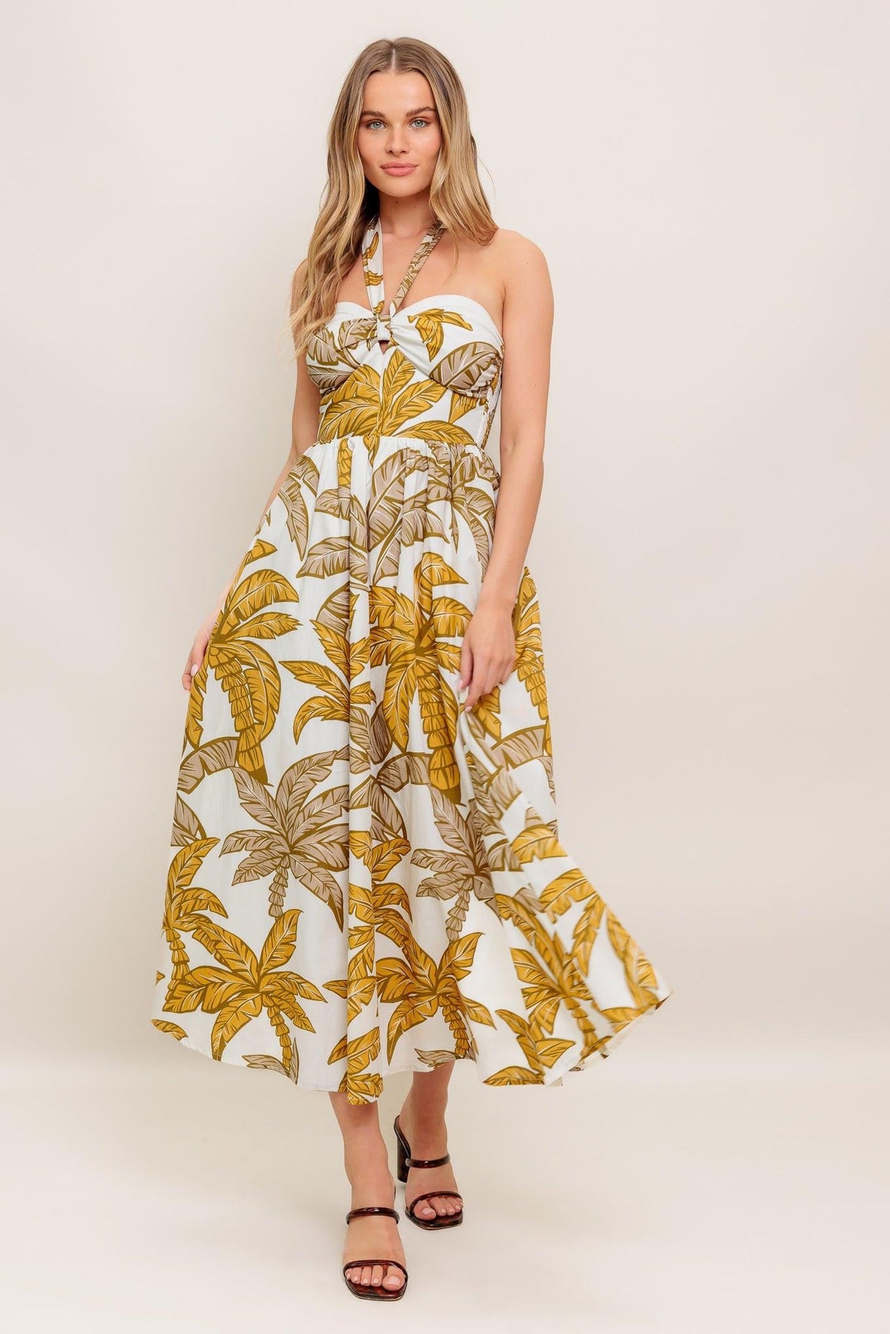 PETITE LOVE WOVEN MIDI DRESS
