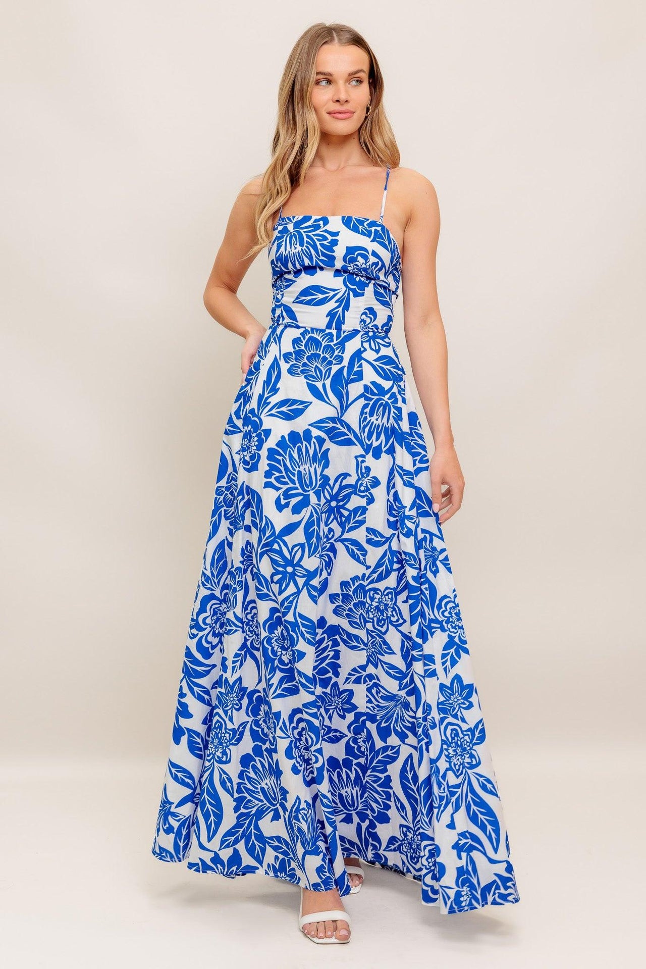 SEASIDE BLOOM WOVEN ANKLE DRESS