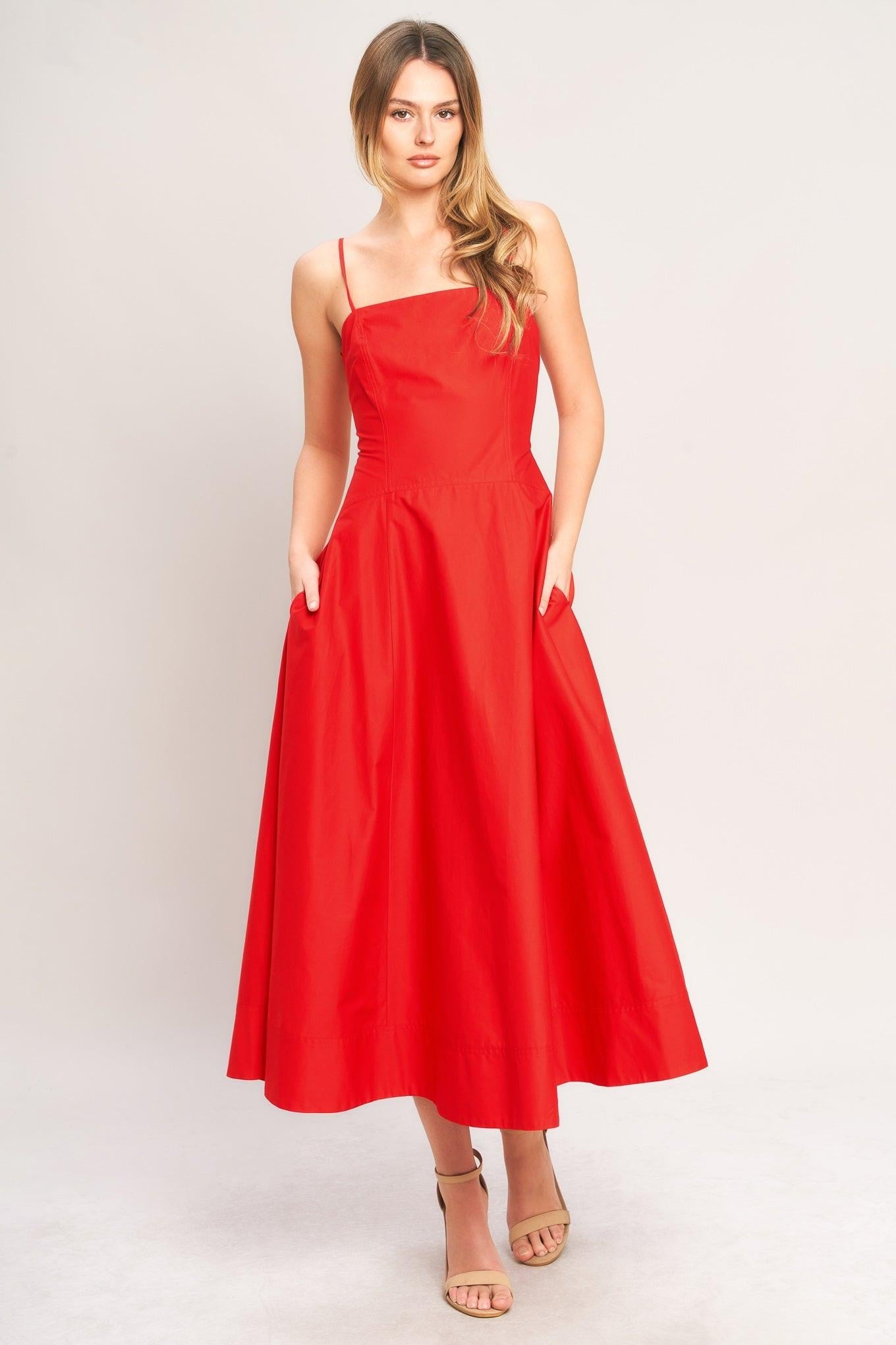 SUMMER CITY WOVEN MIDI DRESS