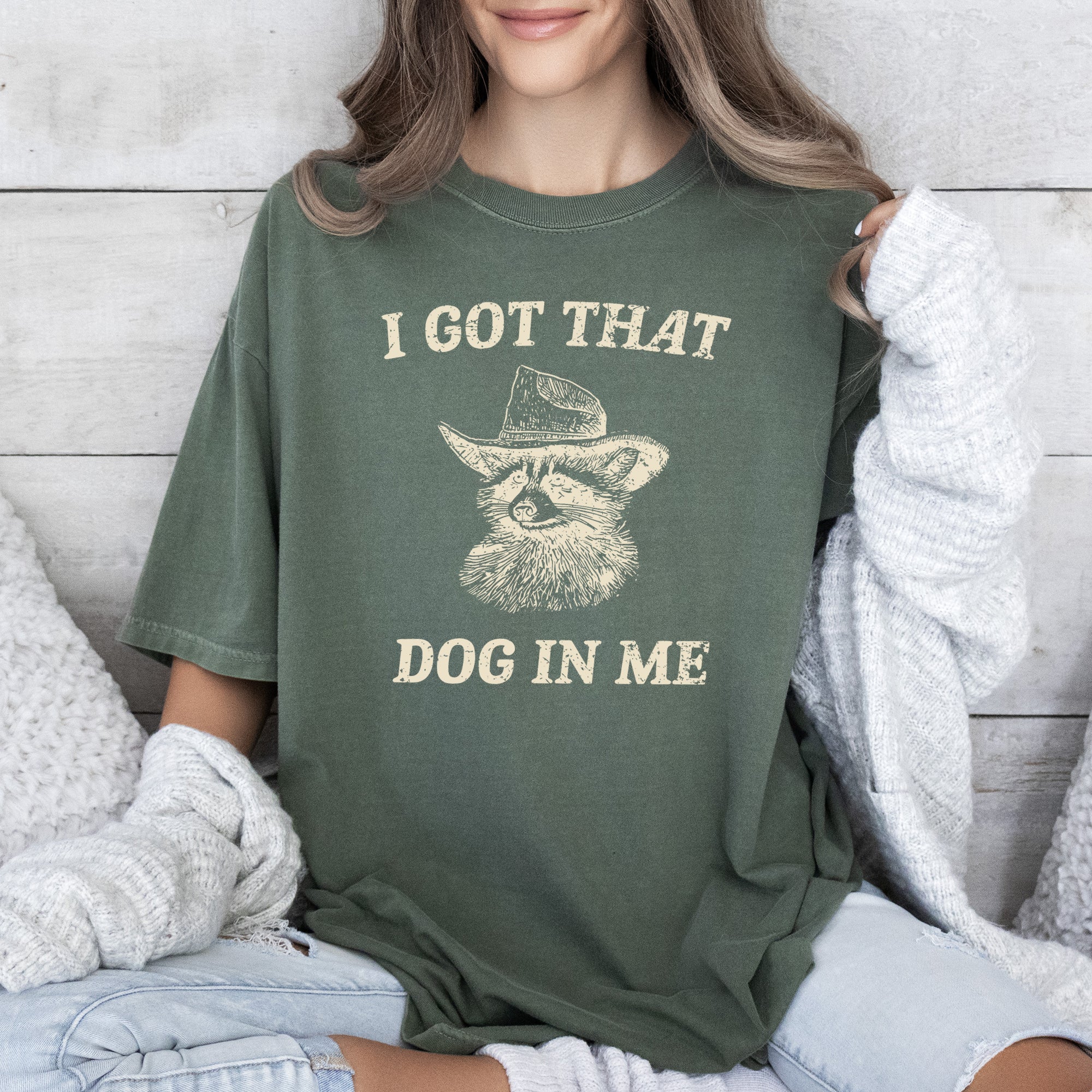 I Got That Dog In Me Raccoon Meme Edition Mischief And Meme Humor Comfort Colors Tee