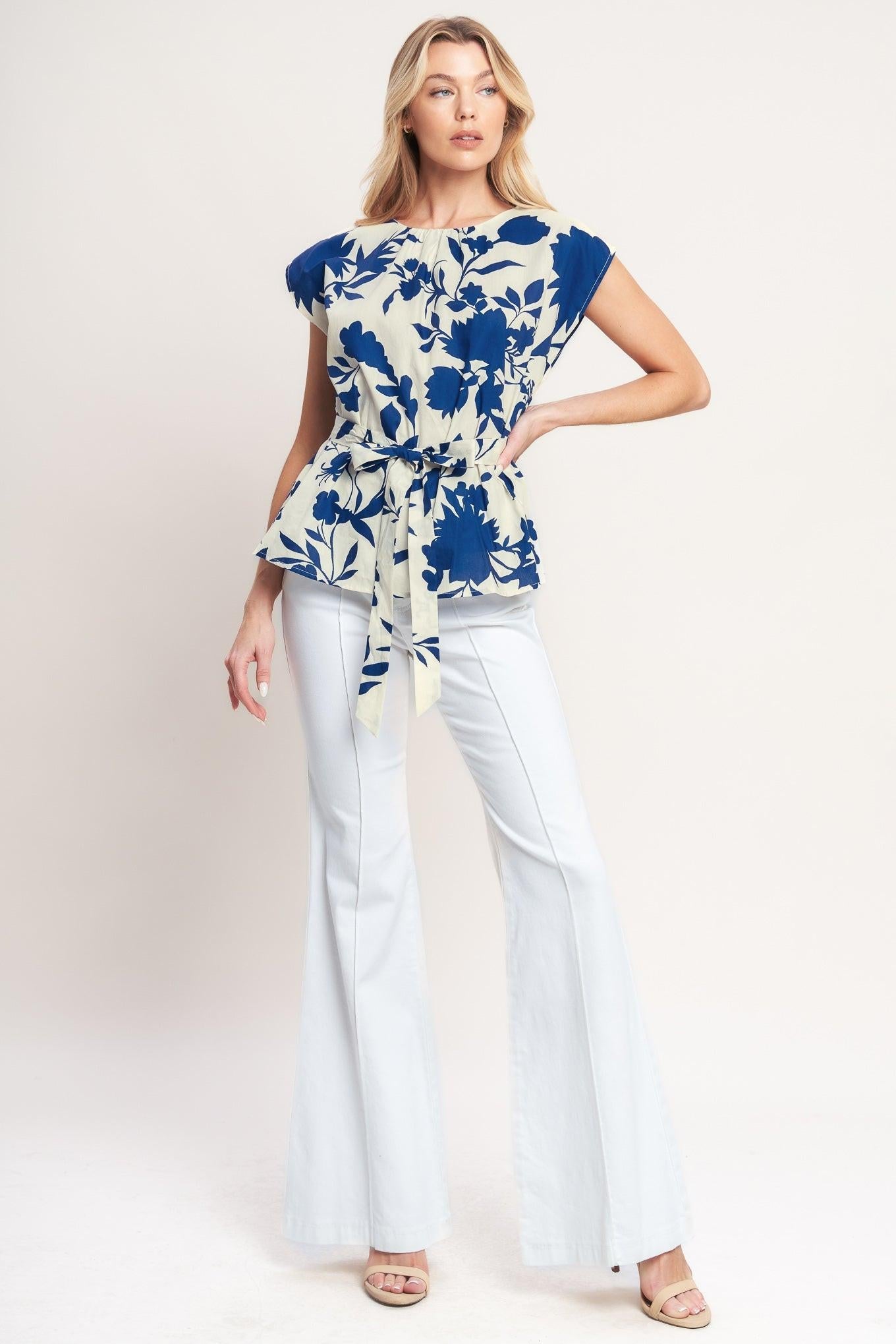LOVE GROWS HERE WOVEN TOP