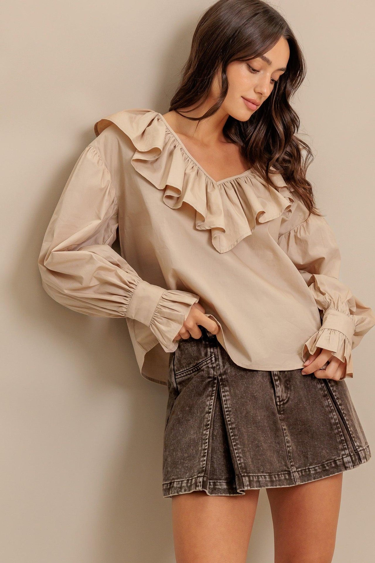 COUTURE CODE WOVEN TOP