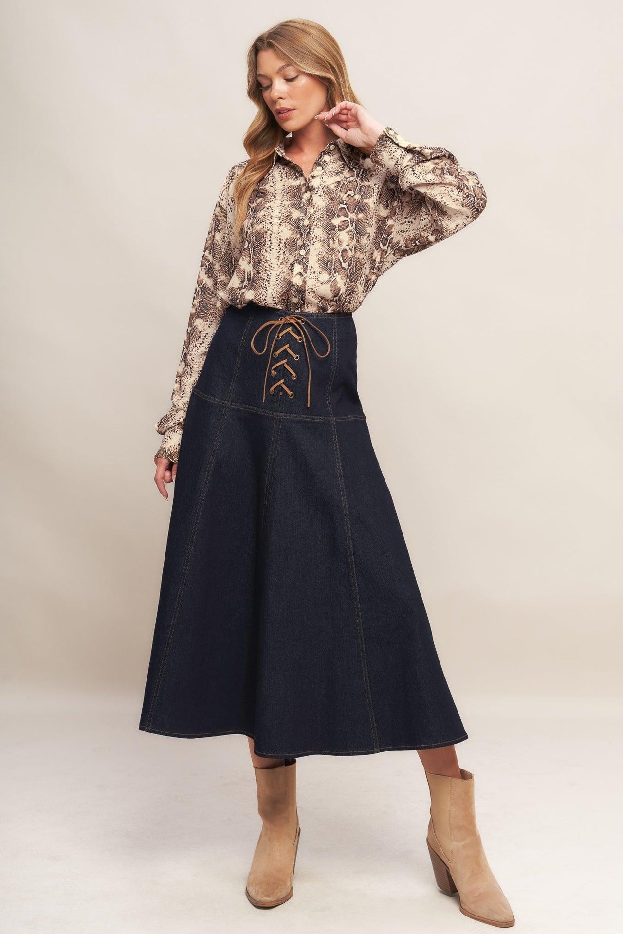 URBAN GODDESS WOVEN TOP