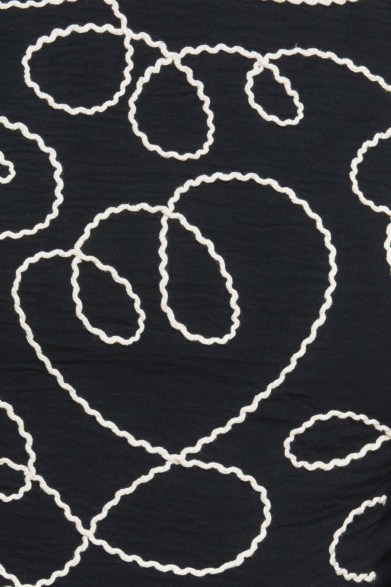 BLACK CANVAS WOVEN TOP