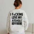 I Love My Boyfriend Sweatshirt | Cute Relationship Jumper | Girlfriend Affection Crewneck | Sweet Couple Gift
