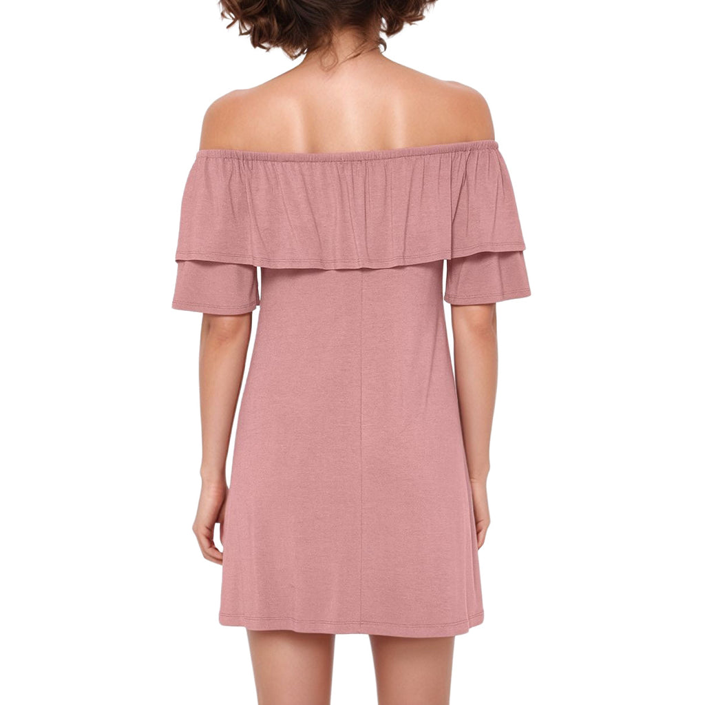 Women's Basic Off Shoulder Midi Dress