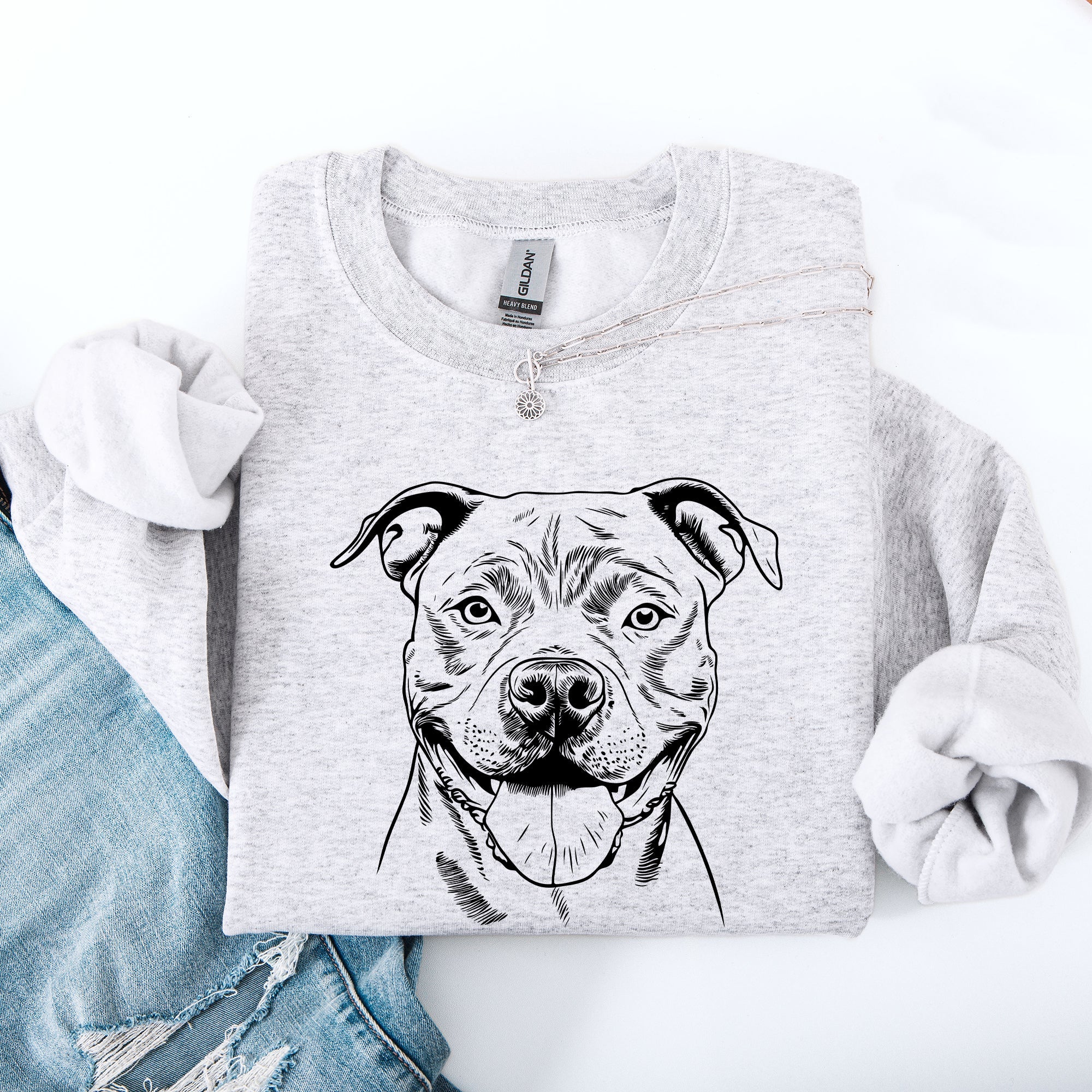 Pitbull Pet Dog Breed Pride And Loyal Companion Icon Bold Graphic Style For Dog Lovers Sweatshirt