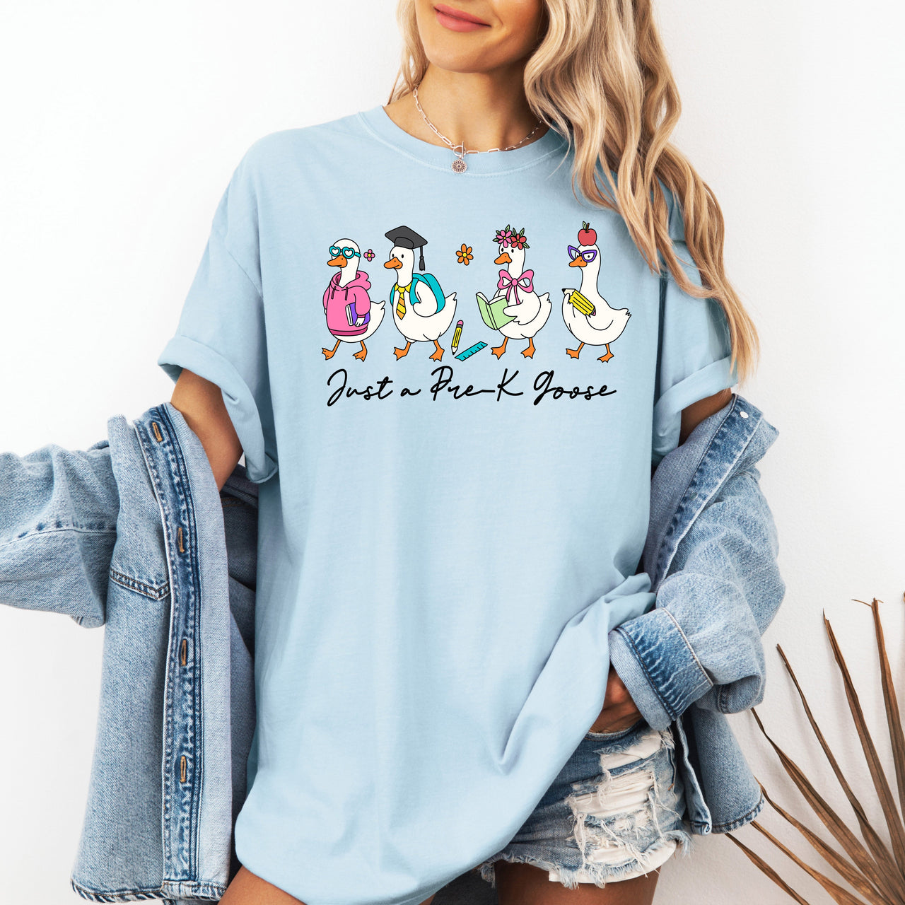 Just A Pre-K Goose Comfort Colors Tee