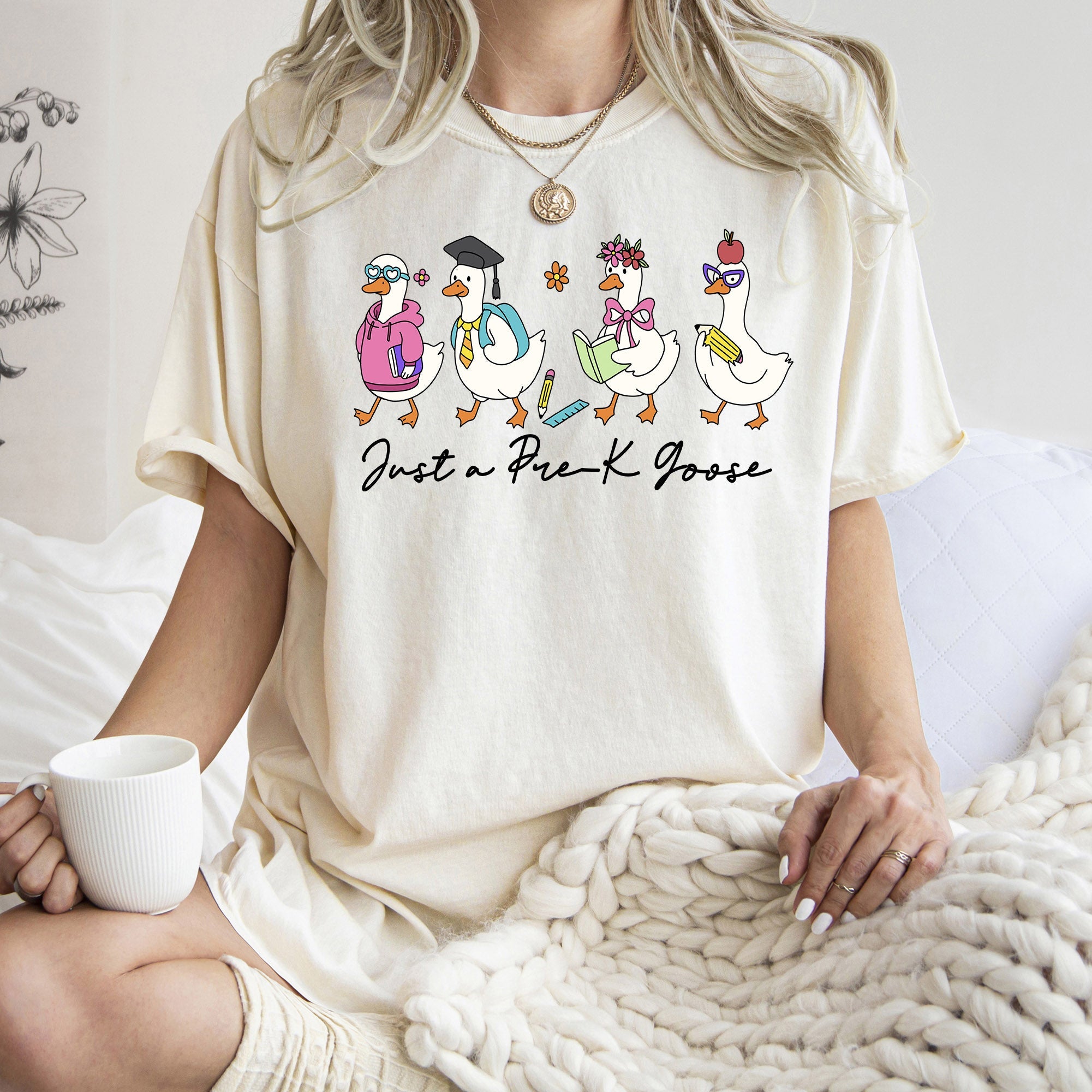 Just A Pre-K Goose Comfort Colors Tee