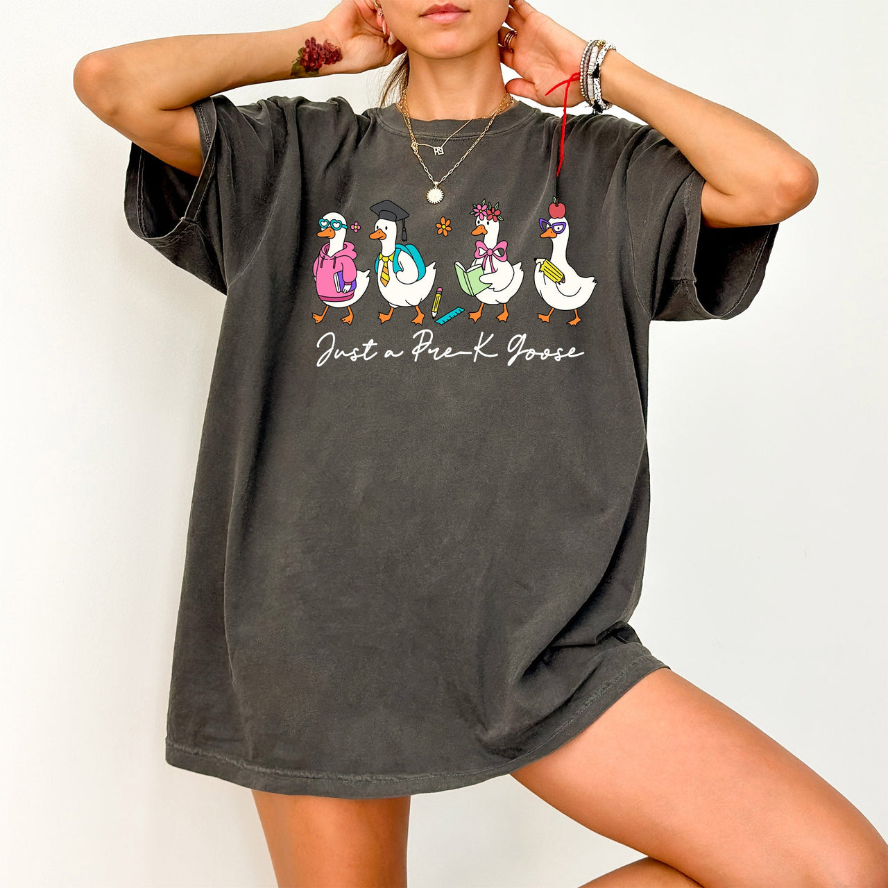 Just A Pre-K Goose Comfort Colors Tee