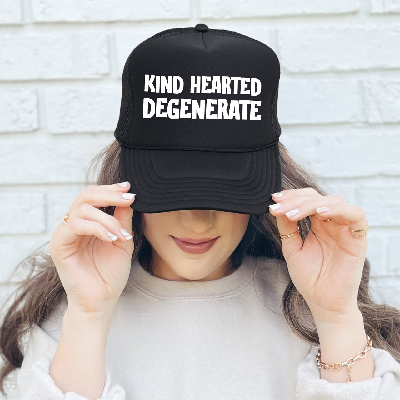 Kind Hearted Degenerate, Sassy, Funny Trucker Hat