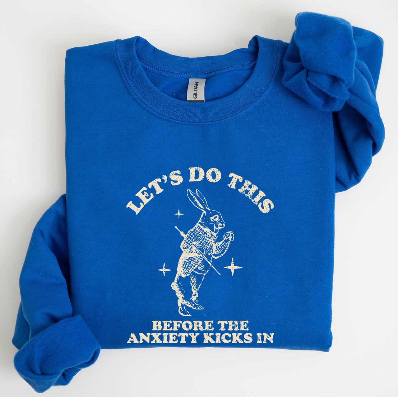 Let's Do This Before Anxiety Kicks In From Alice In Wonderland Rabbit Sweatshirt