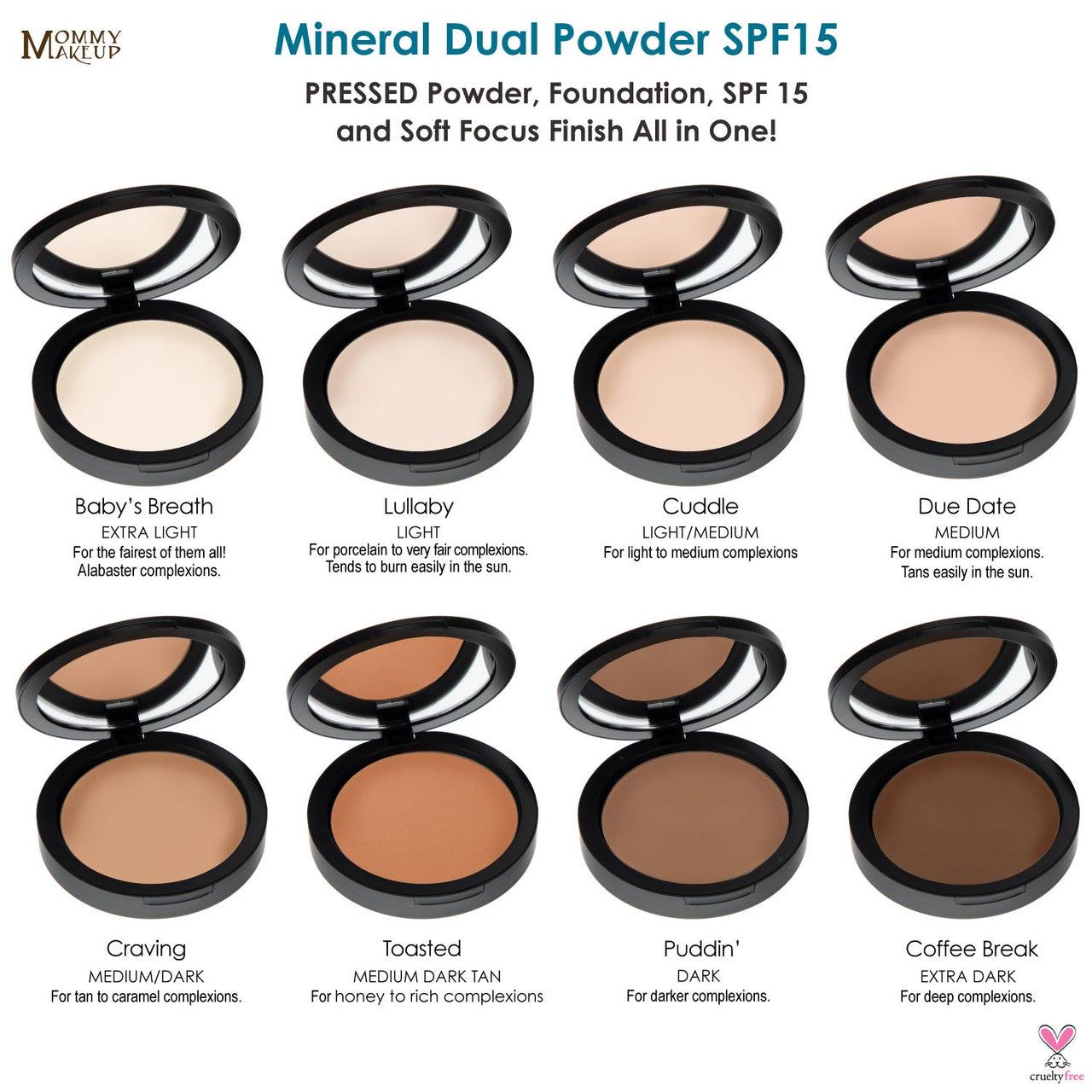 Mineral Dual Powder Foundation SPF15 (0.45 oz.) - Baby's Breath (Extra Light)
