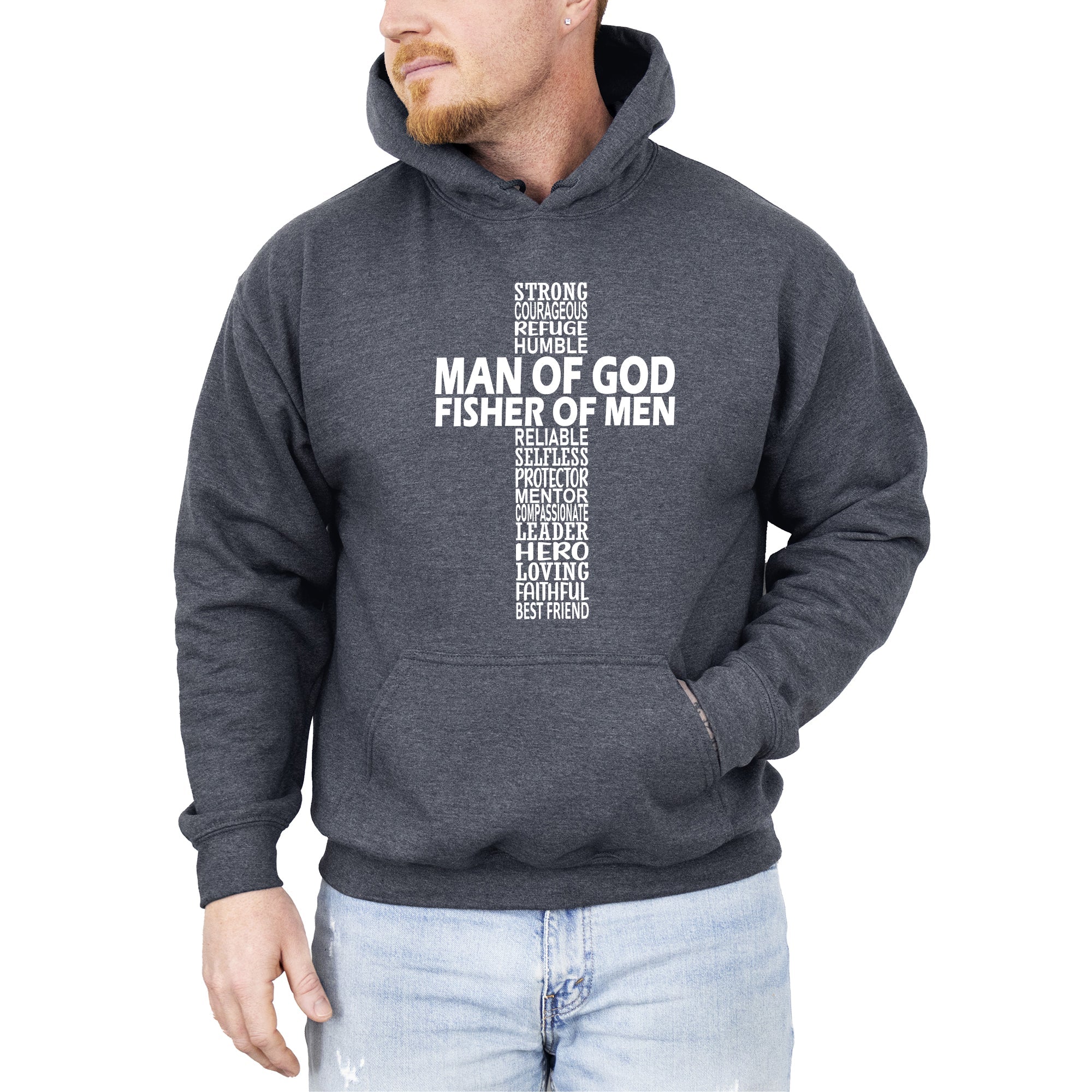 Man Of God Fisher Of Men Gospel Jesus Christian Faith Hoodie With Bold Statement