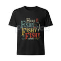 Men's "Here Fishy Fishy" Angler T-Shirt - Dedicated Fisherman Humor Tee, Salty Sea Dog Graphic Shirt, Outdoor Sportswear Gift