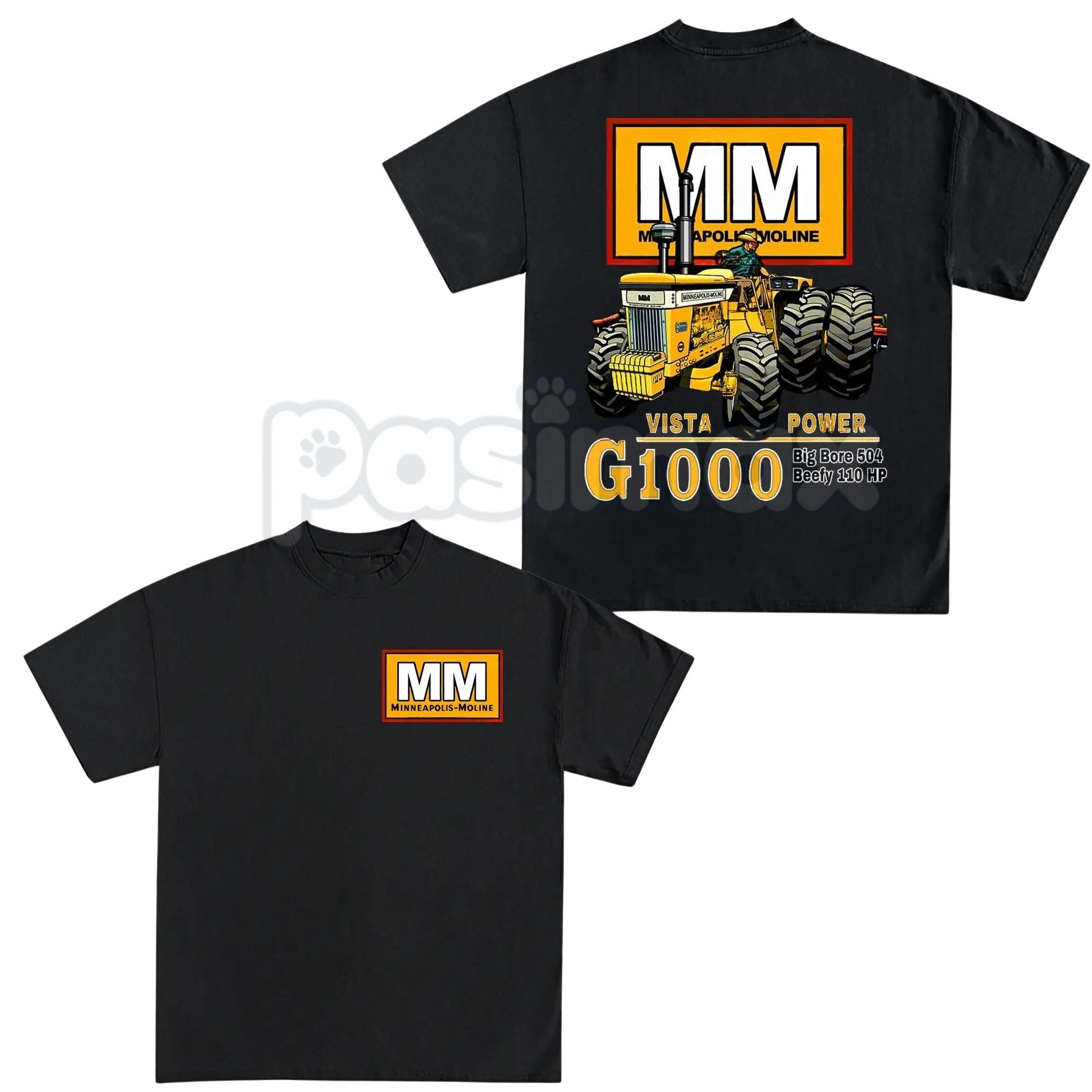 Minneapolis-Moline Vista Power G1000 Tractor T-Shirt - Vintage Farm Equipment Graphic Tee, Classic Tractor Collector Gift, MM Enthusiast Apparel
