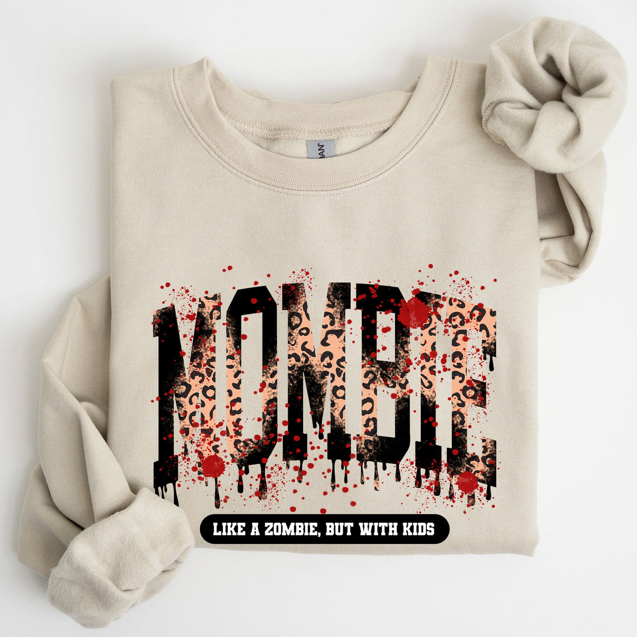 Mombie Like A Zombie But With Kids Halloween Spooky Mom Life Witch Graphic Sweatshirt