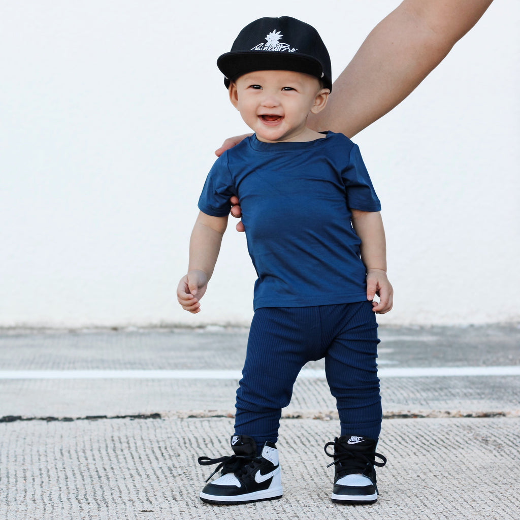 BAMBOO BASIC TEE- Navy