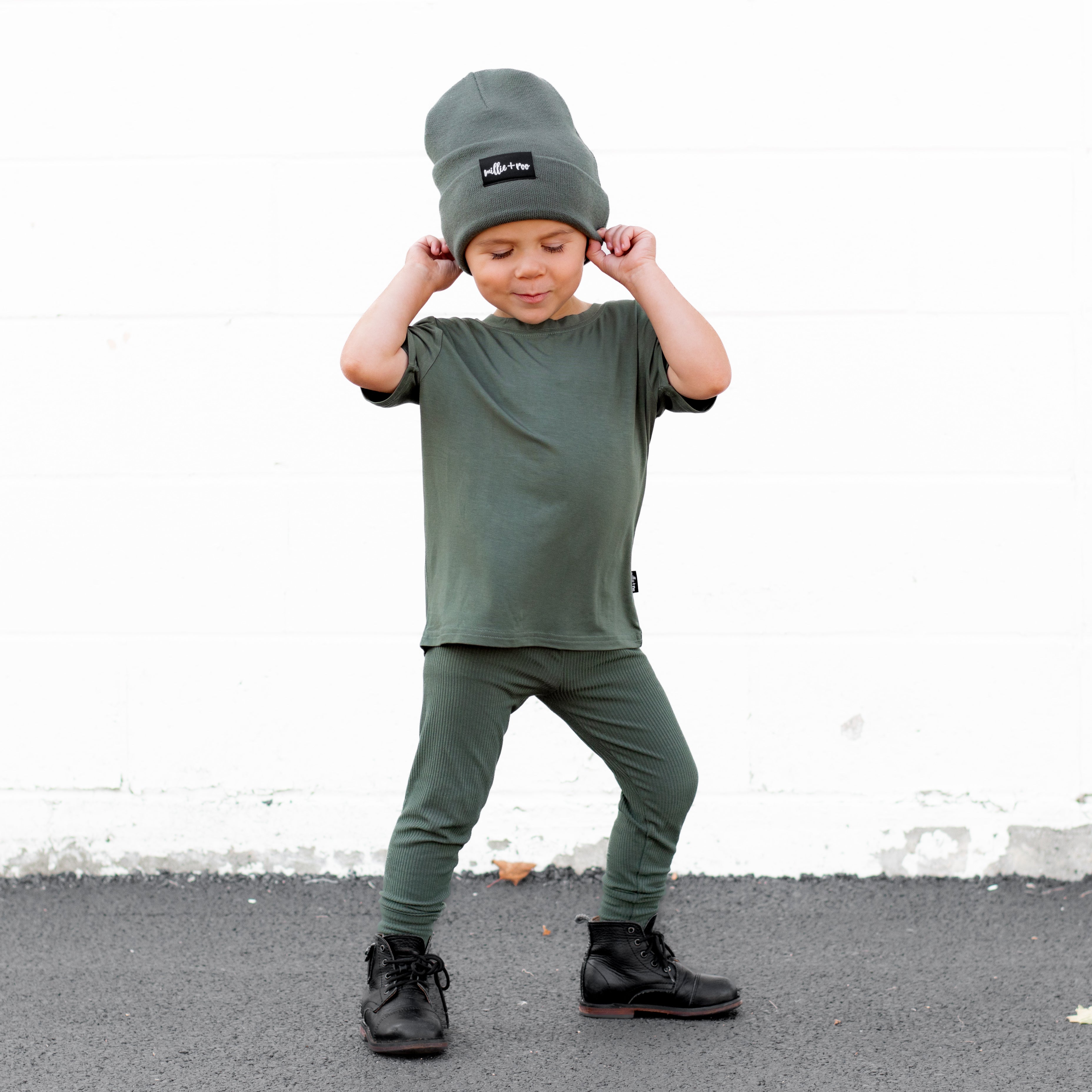 BAMBOO BASIC TEE- Moss
