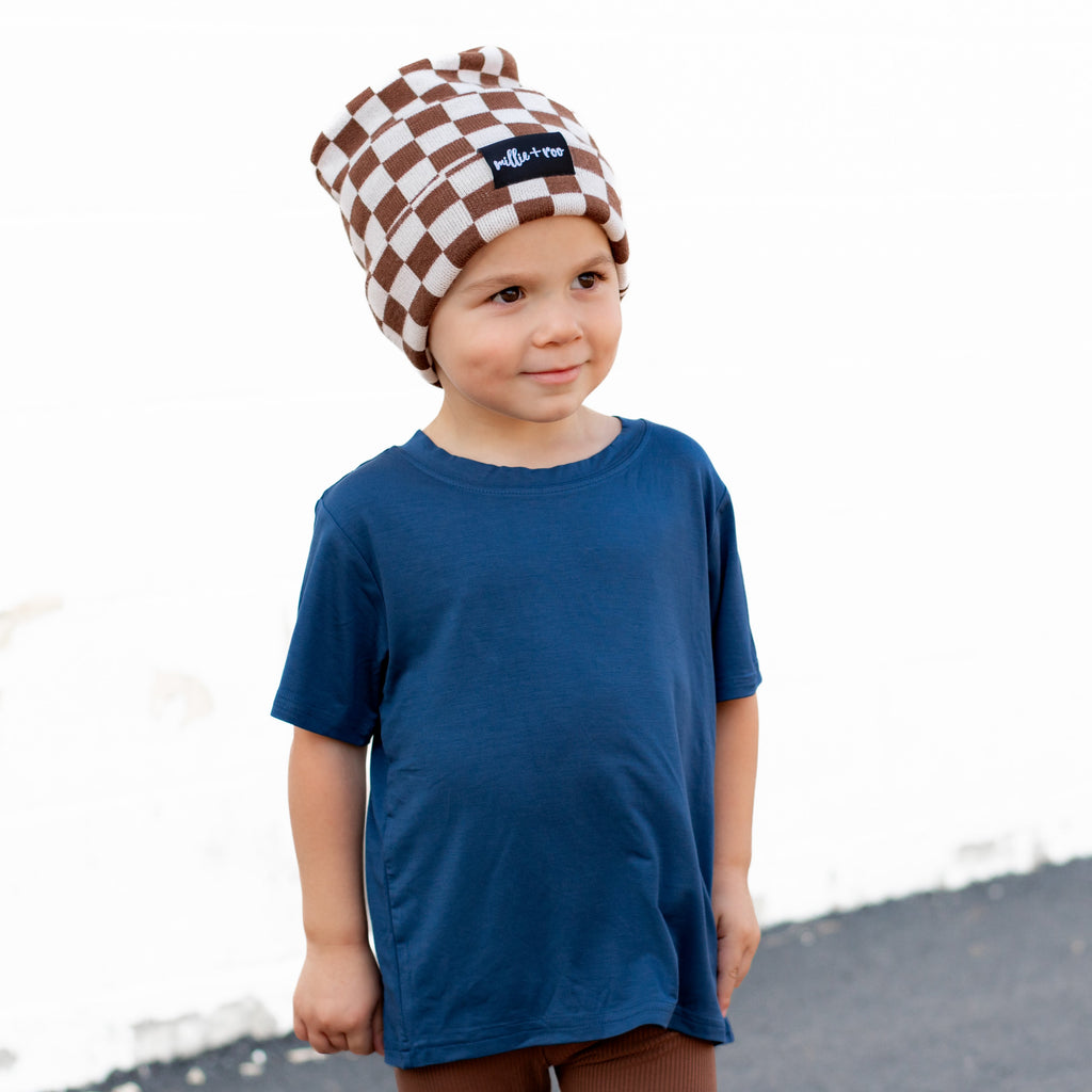 BAMBOO BASIC TEE- Navy