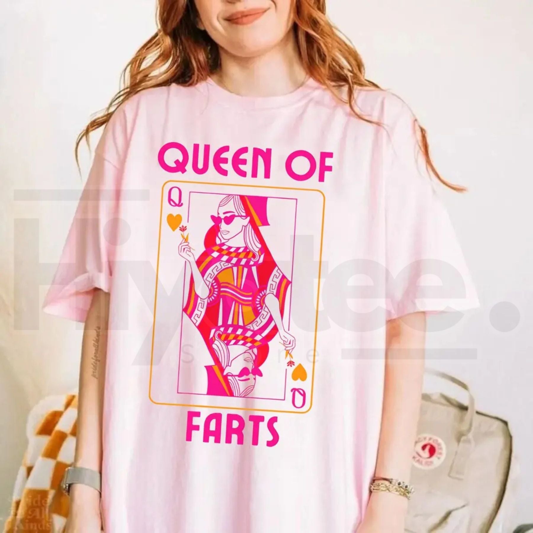 "Queen Of Farts" Funny Joke T-Shirt – Inappropriate Humor Prank Gift for Her