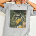 Raccoon Eating Taco Funny T-Shirt - Trash Panda Meme Graphic Tee, Premium 100% Cotton Animal Snack Shirt, Hilarious Raccoon Lover Top, Unique Foodie Humor Apparel, Soft Lived-In Unisex Streetwear