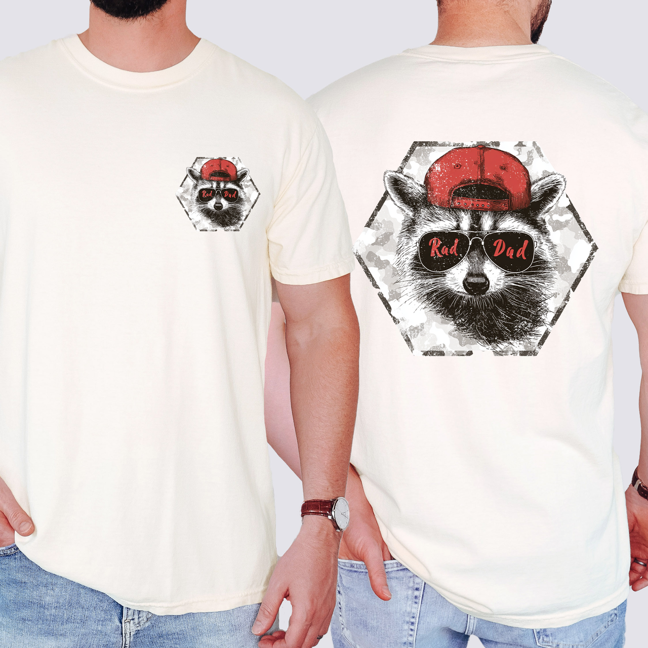 Rad Dad Raccoon Camouflage Artwork For Fathers And Guys Who Rock Everyday Dad Style Comfort Colors Tee