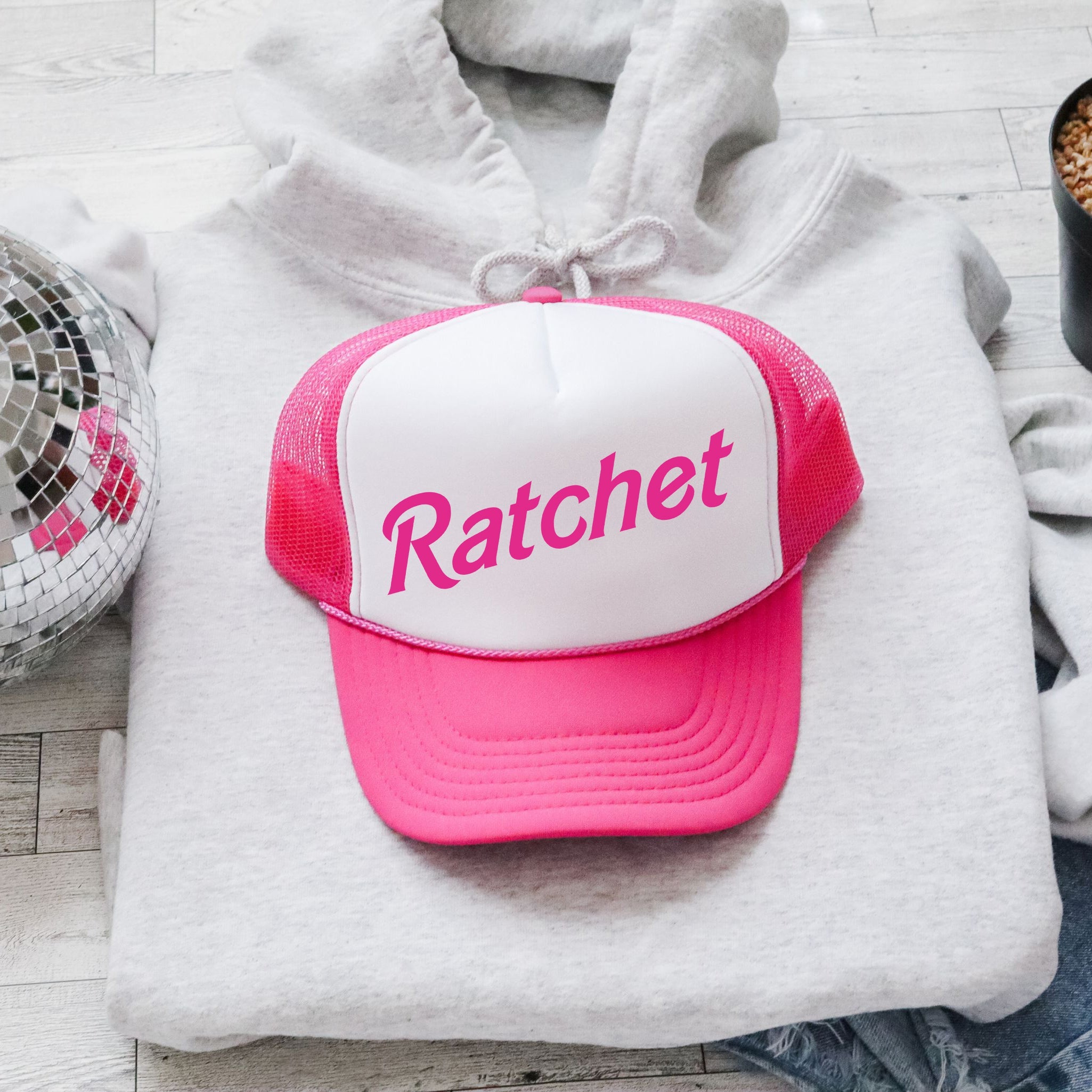 Ratchet Funny Sassy Attitude Expression Graphic Statement Print For Bold Streetwear Trucker Hat