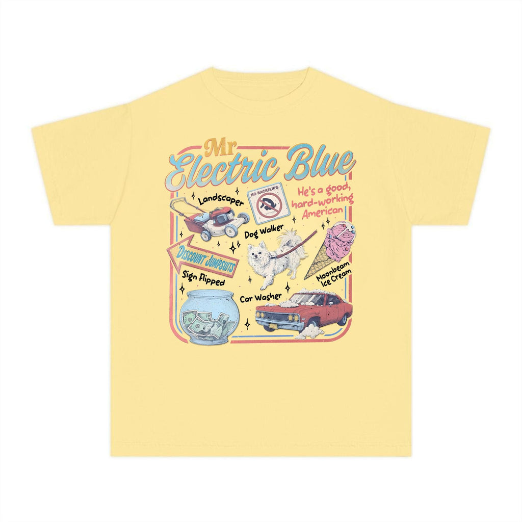 Retro America Band Tee – 2025 Concert Tour Merch, Vintage-Inspired Mr. Electric Blue Shirt, Classic Folk-Rock Fan Apparel