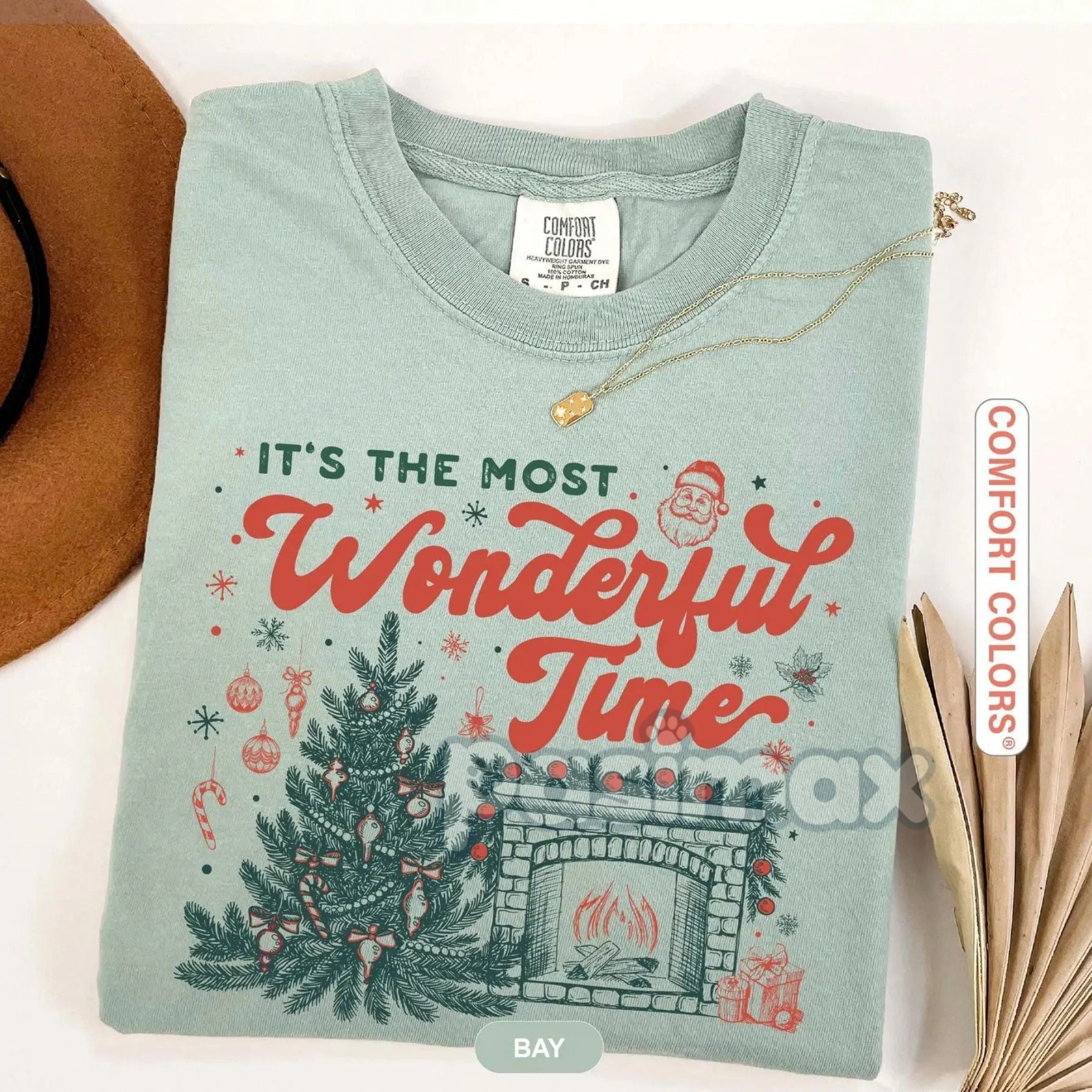 Retro Christmas T-Shirt – 'Most Wonderful Time' Holiday Tee, Vintage Christmas Shirt, Comfort Colors® Cozy Christmas Top