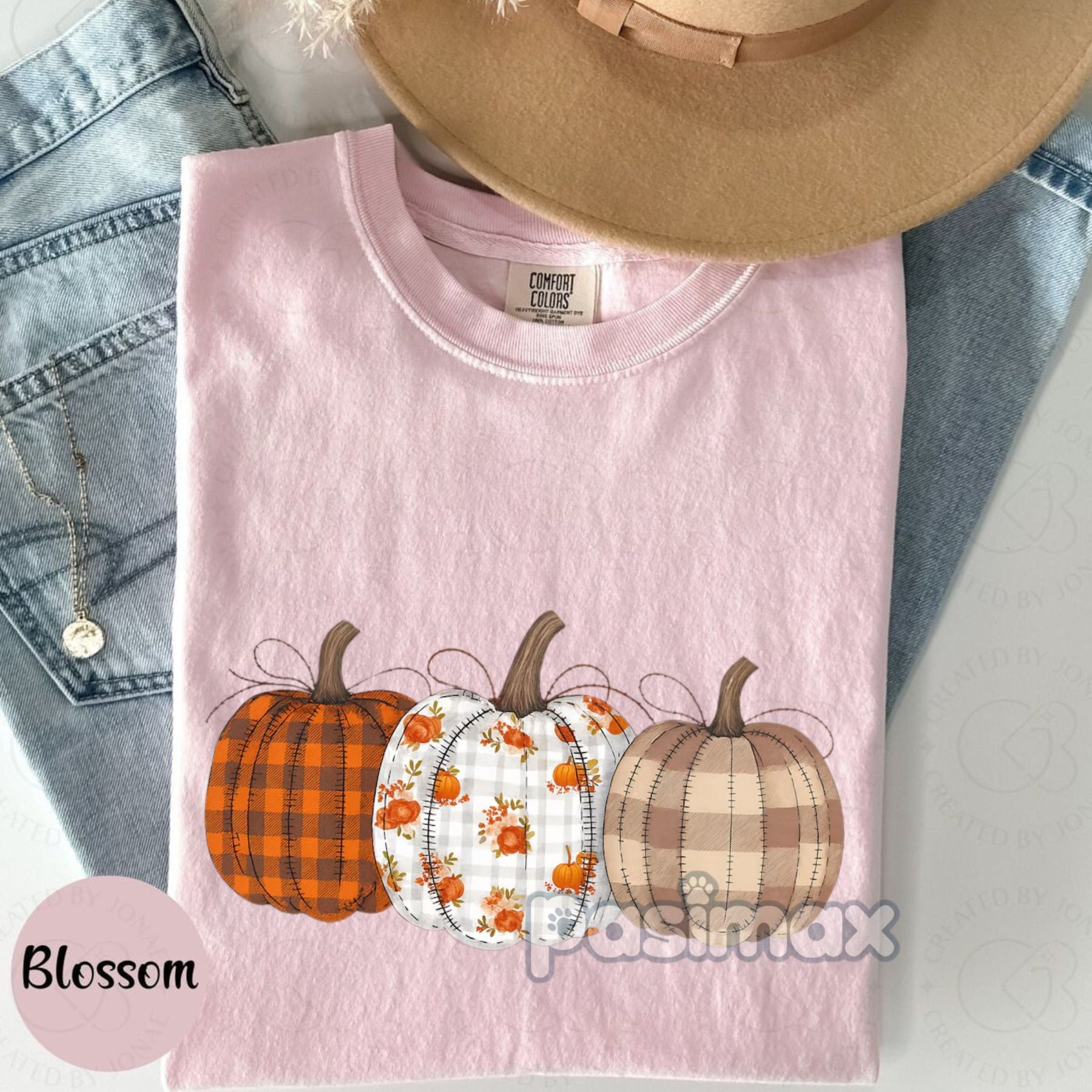 Retro Fall Pumpkin Comfort Colors T-shirt – Vintage Autumn Tee, Cozy Fall Vibes Shirt, Pumpkin Spice Graphic Top