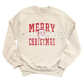 Retro Merry Christmas Santa Sweatshirt | Vintage Holiday Crewneck Jumper | Nostalgic Graphic Top