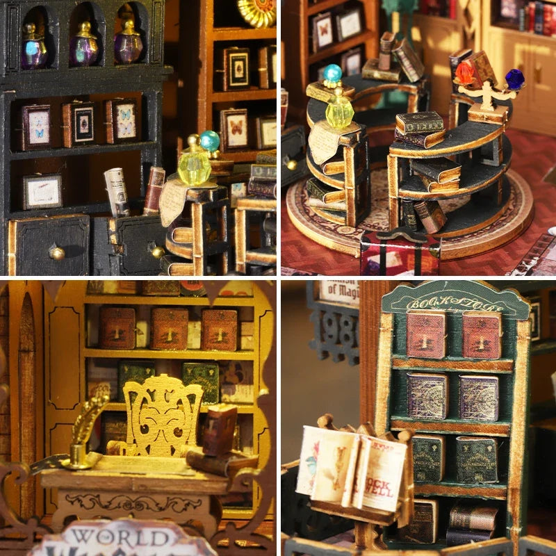 New DIY TWILIGHT BOOK CITY Miniature Kit - Handmade 3D Book Nook Model, Creative Christmas & Black Friday Gift Idea