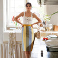 Pleione Women's Multi Stripe Knit Midi Skirt in Multi Stripe