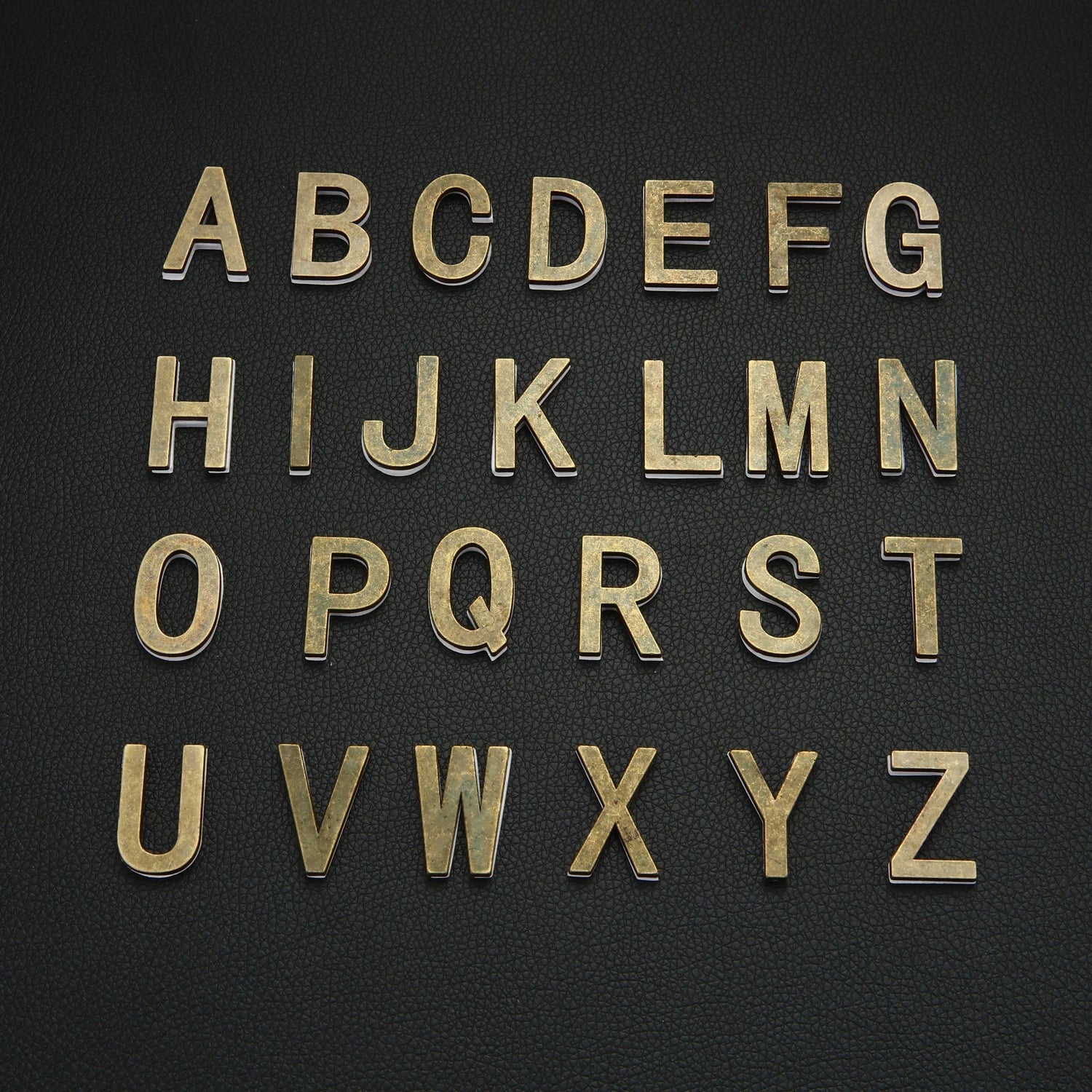 Metal Self Adhesive House Number English Alphabet Letters for Apartment Room Door Plate Table Mailbox Number Stickers 3*2cm