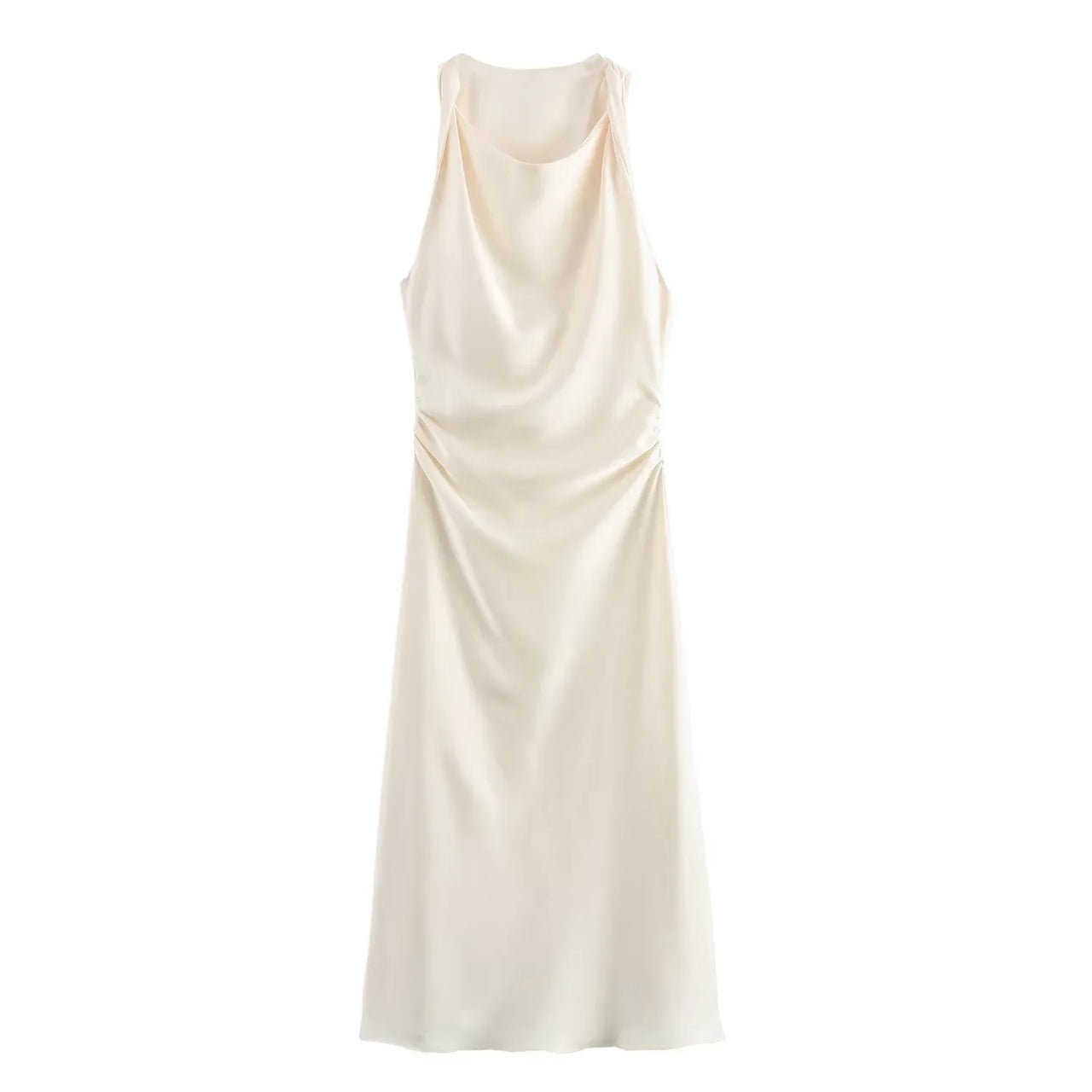 Satin Long Dresses for Women 2026 Summer Slip Midi Dress Woman Sexy Evening Party Dress Sleeveless Female Elegant Dresses