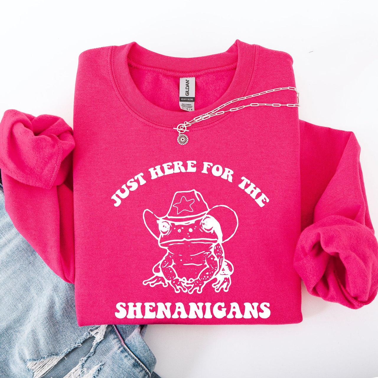 Shenanigans Frog Sheriff Leprechaun St Patrick's Day Shamrock Clover Lucky Sweatshirt