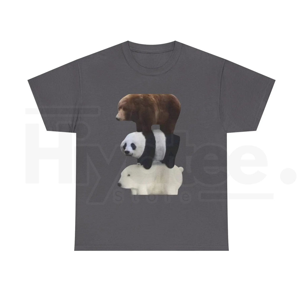 Stacked Bears Graphic Tee – Cute Polar, Panda & Brown Bear Unisex Shirt