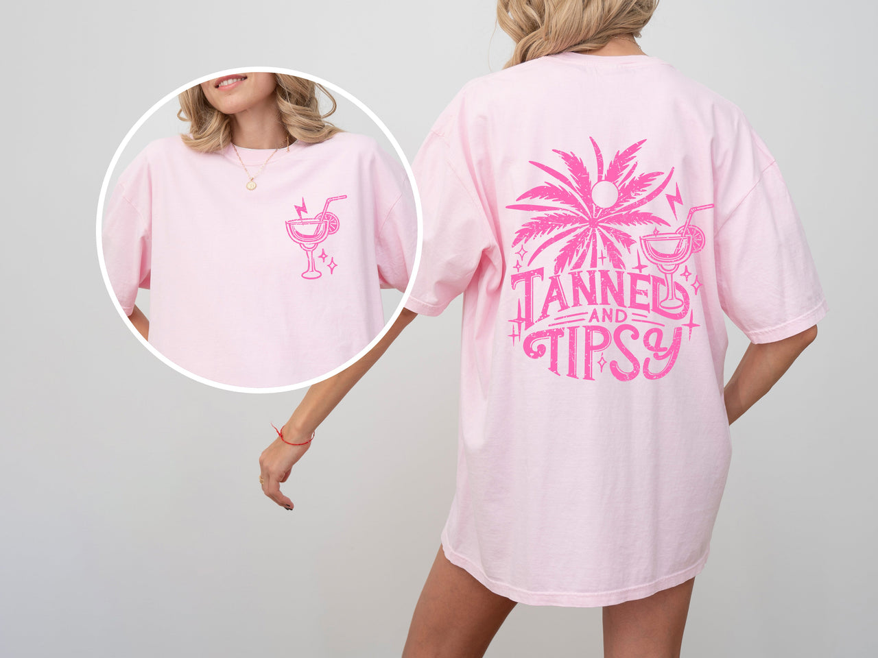 Tanned and Tipsy Drunk Vibes Summer Fun Beach Days Margarita Hot Girl Summer Comfort Colors Tee